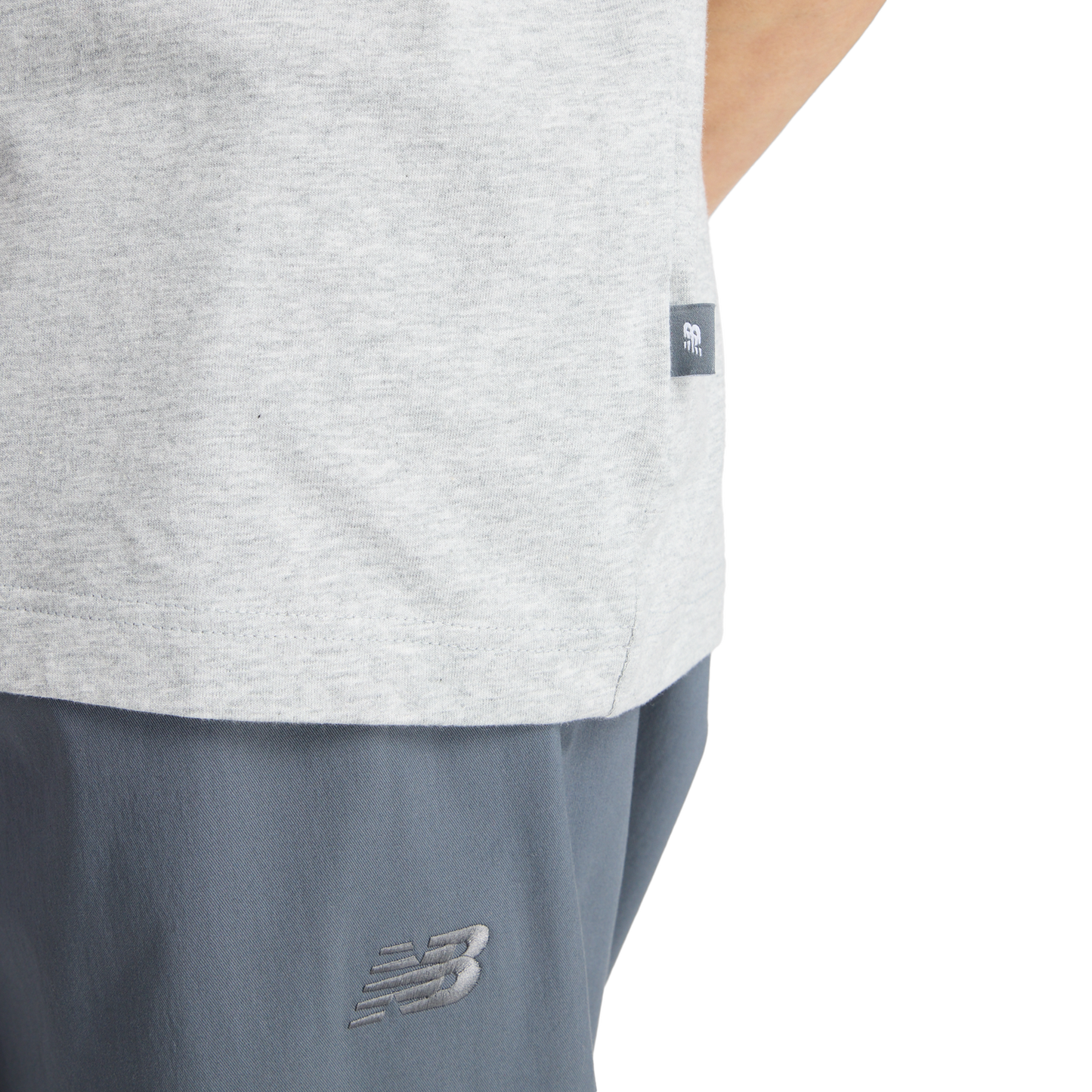 New Balance Woven Label T-Shirt - Men's - White/Red/Athletic Grey