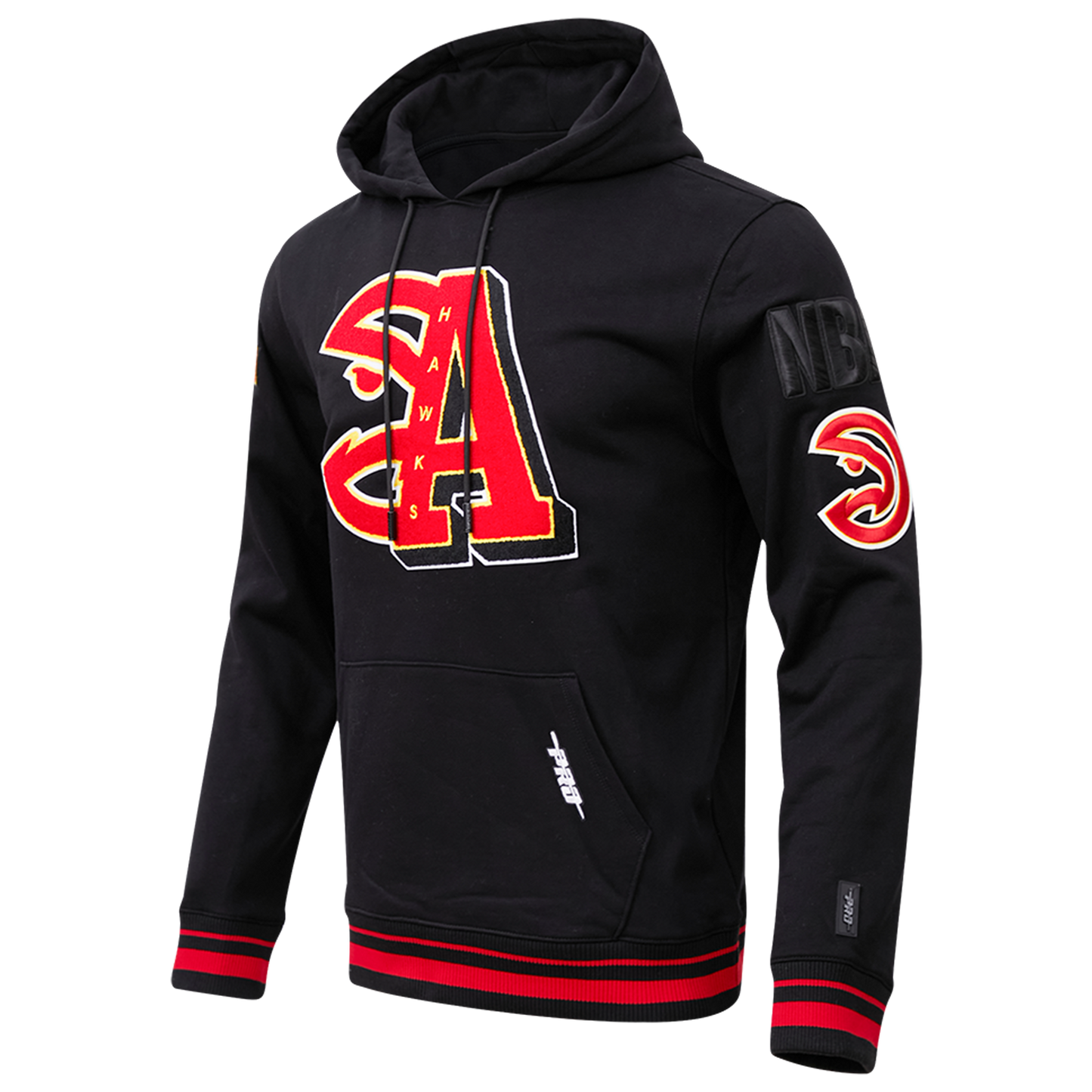 Pro Standard HAWKS MASH UP RIB FLC PO HOODIE - Men's - Red/Black/Black
