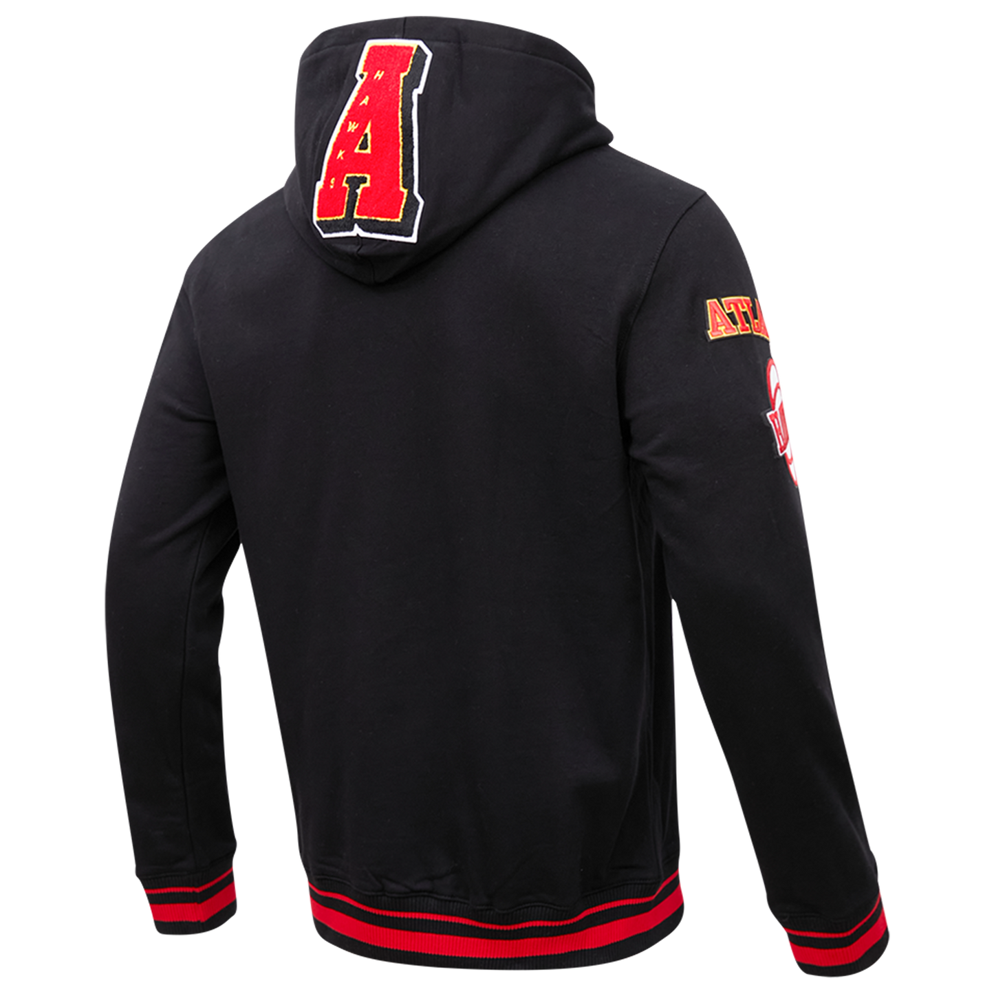 Pro Standard HAWKS MASH UP RIB FLC PO HOODIE - Men's - Red/Black/Black