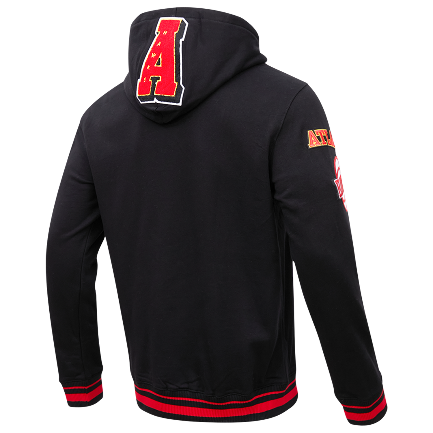 Pro Standard HAWKS MASH UP RIB FLC PO HOODIE - Men's - Red/Black/Black
