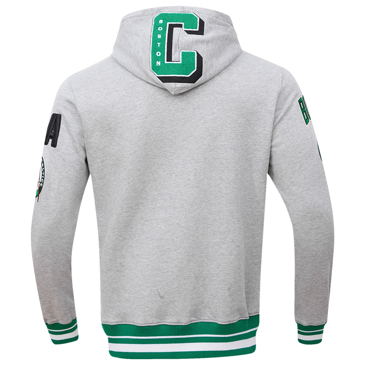 Pro Standard CELTICS MASH UP RIB FLC PO HOODIE - Men's - Heather Grey/Green