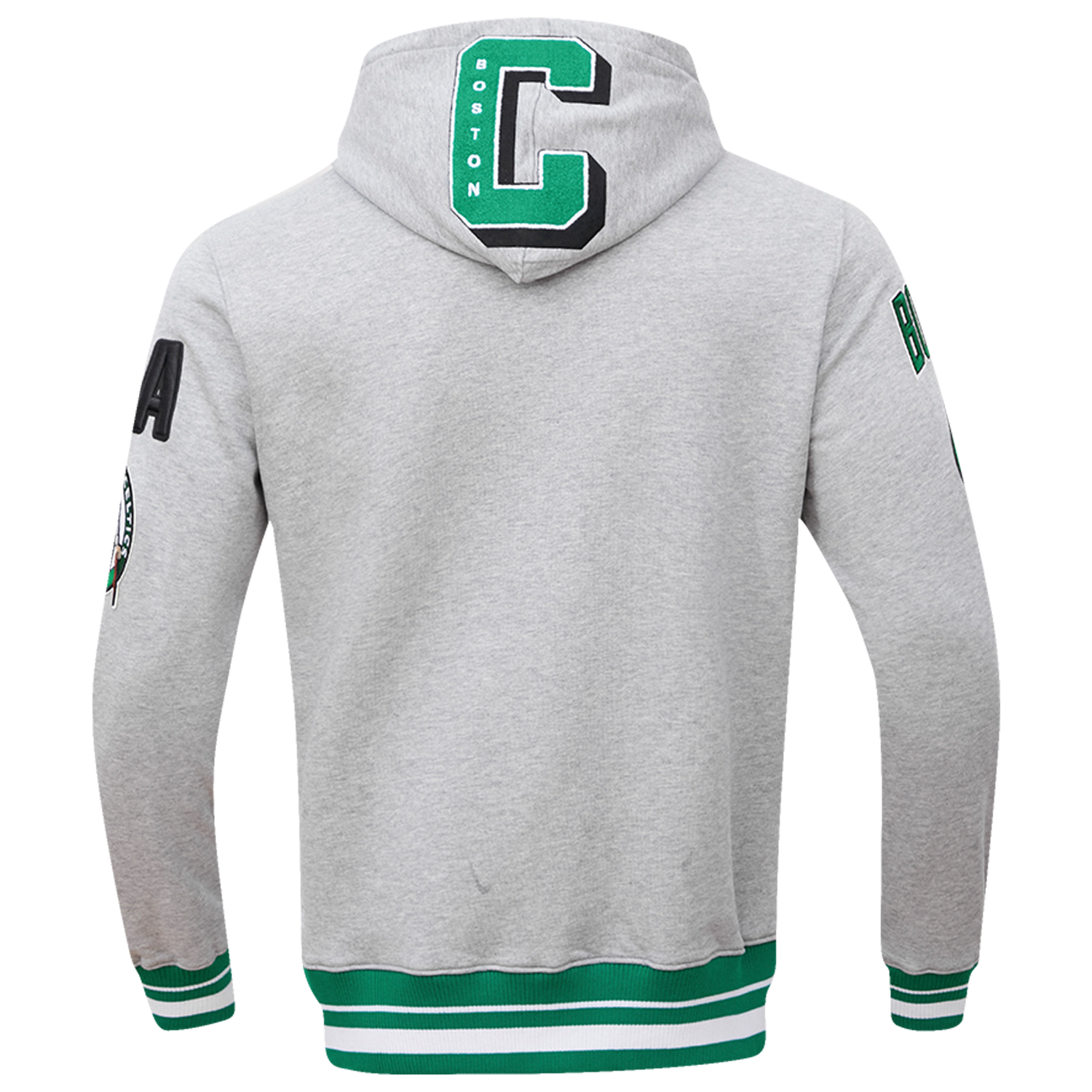 Pro Standard CELTICS MASH UP RIB FLC PO HOODIE - Men's - Heather Grey/Green