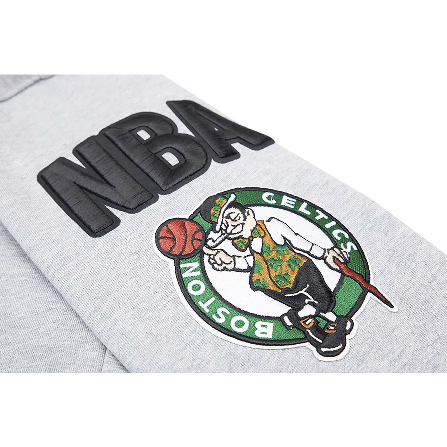 Pro Standard CELTICS MASH UP RIB FLC PO HOODIE - Men's - Heather Grey/Green
