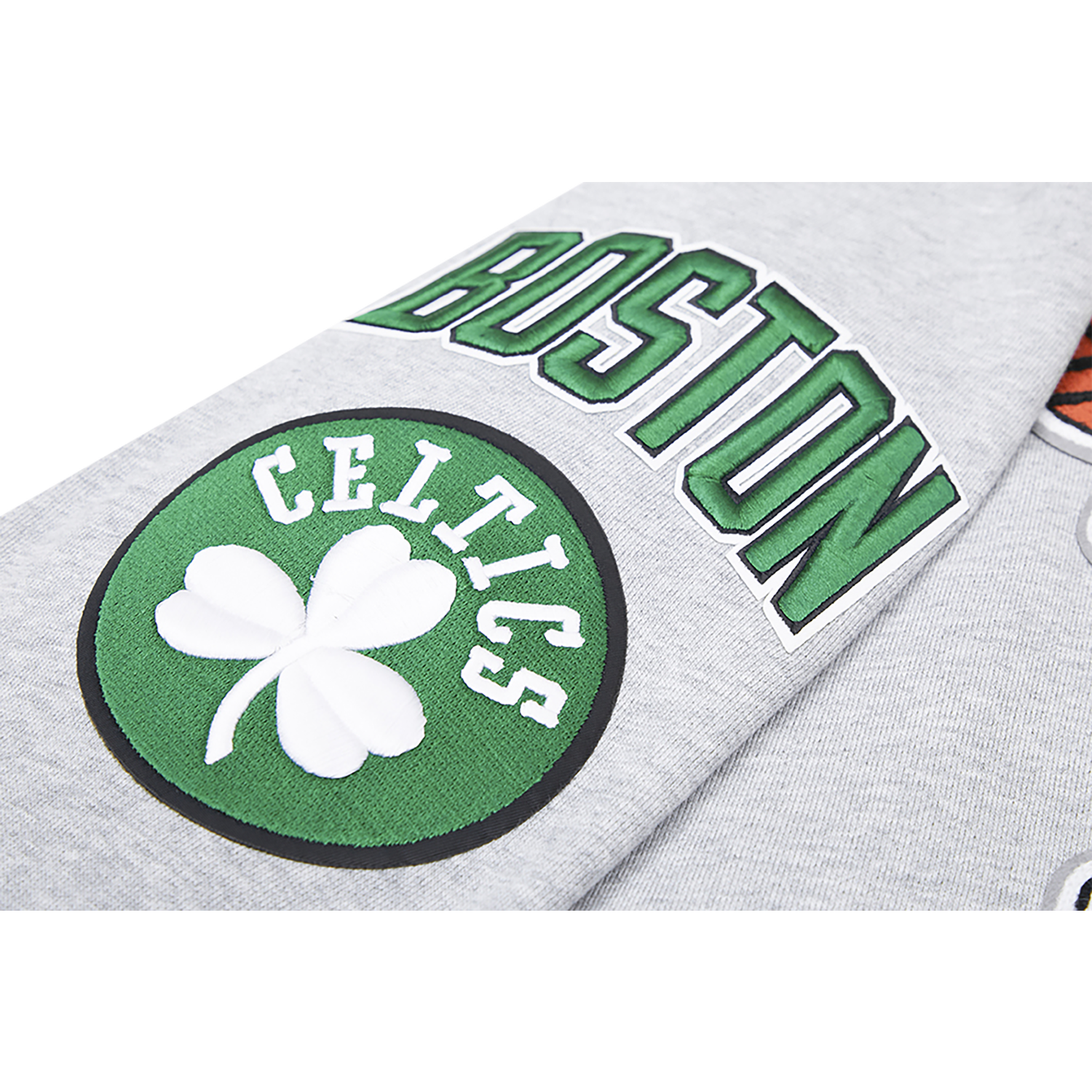 Pro Standard CELTICS MASH UP RIB FLC PO HOODIE - Men's - Heather Grey/Green