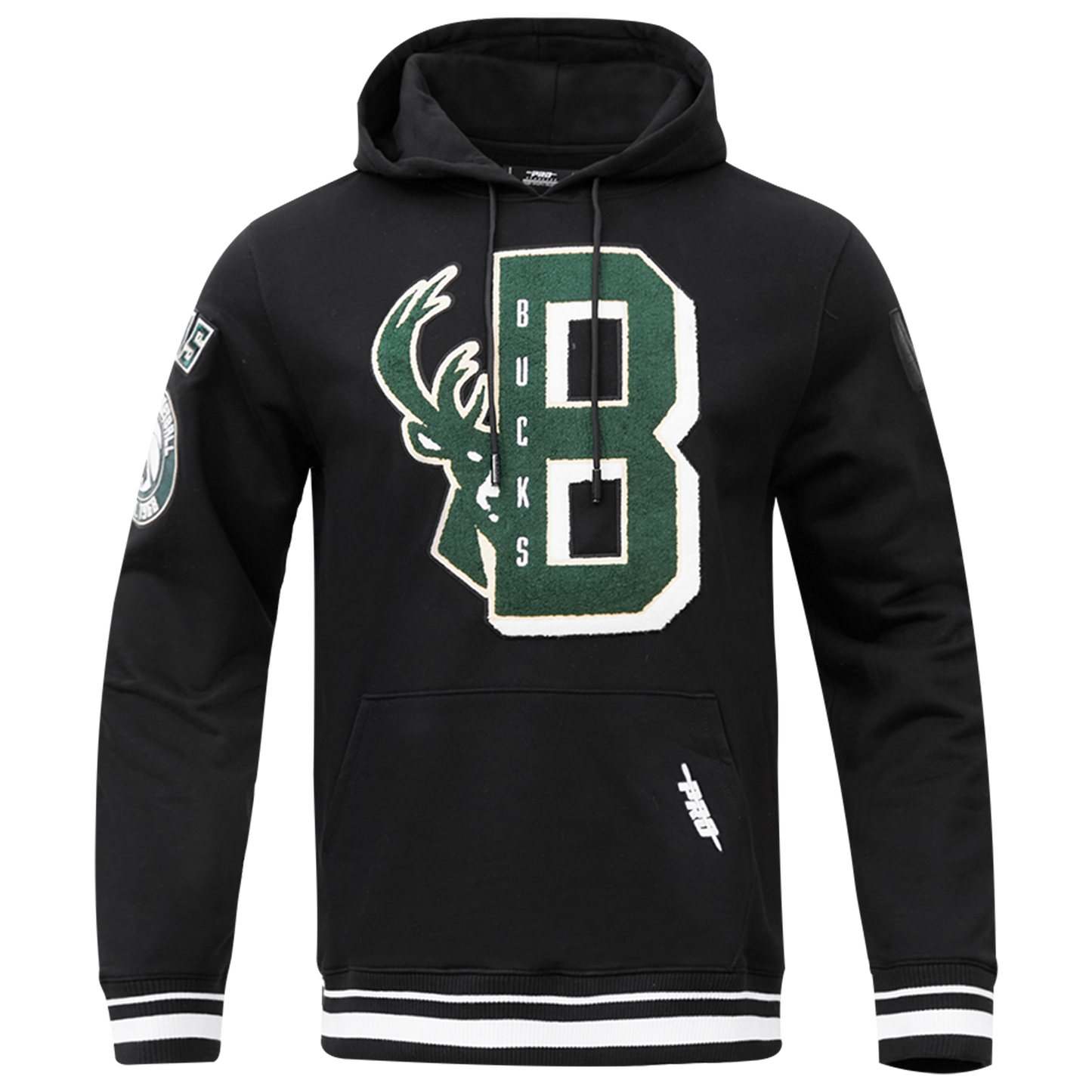 Pro Standard BUCKS MASH UP RIB FLC PO HOODIE - Men's - Black