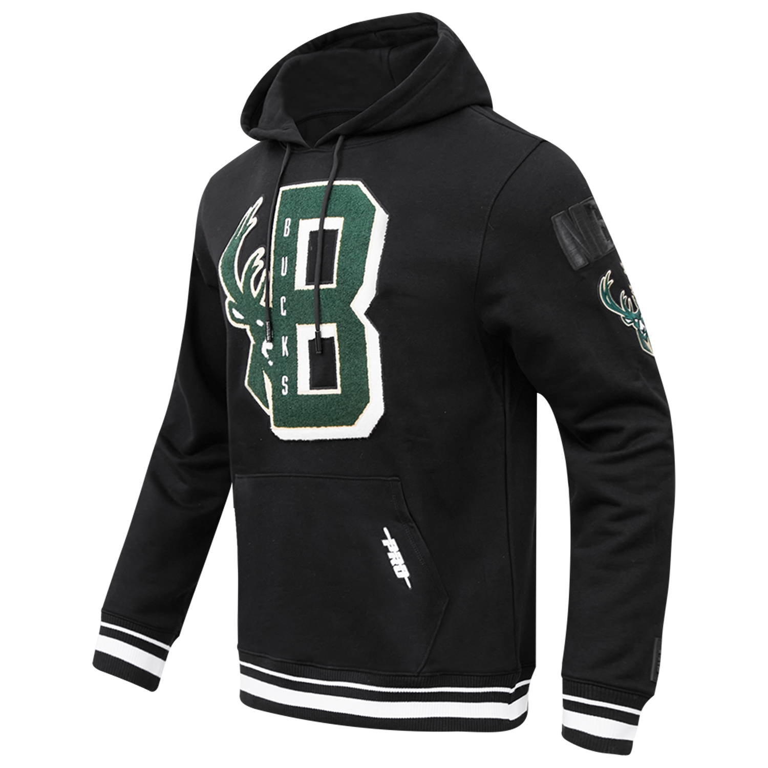 Pro Standard BUCKS MASH UP RIB FLC PO HOODIE - Men's - Black