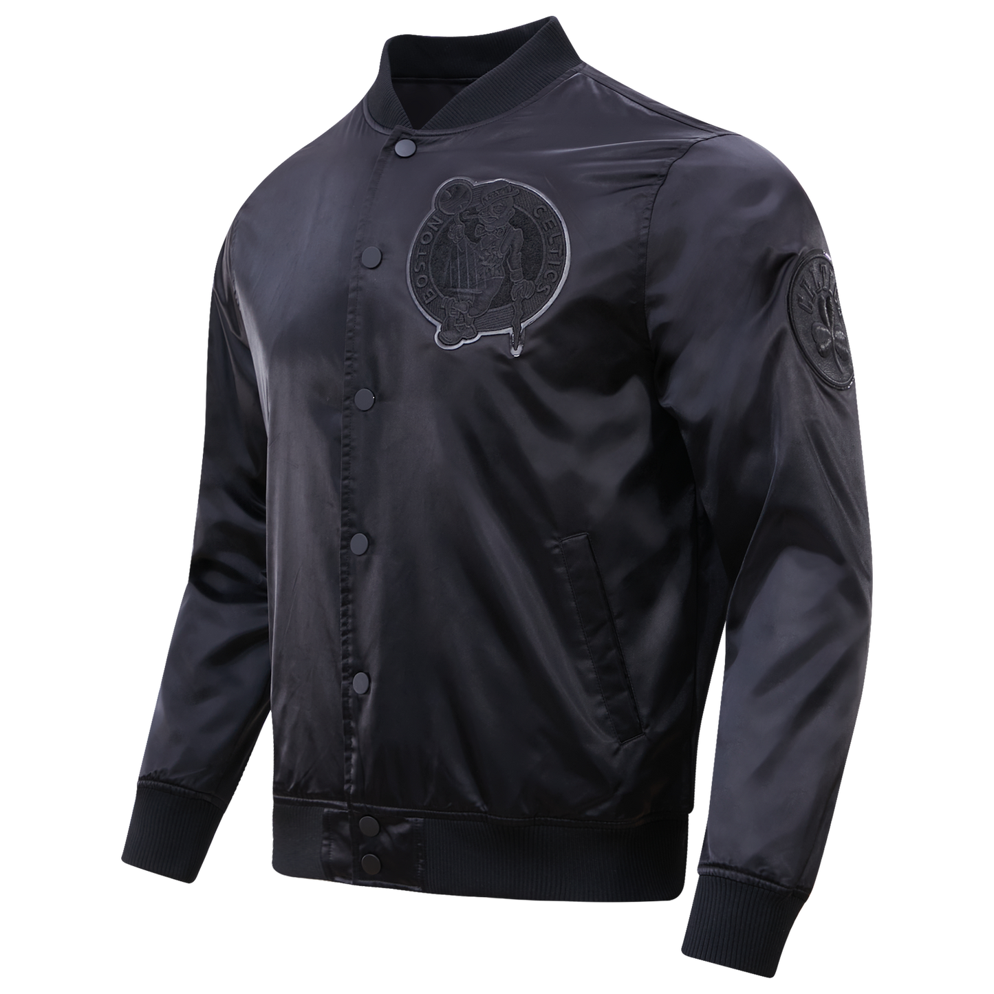 Pro Standard BOSTON CELTICS SATIN JACKET - Men's - Triple Black