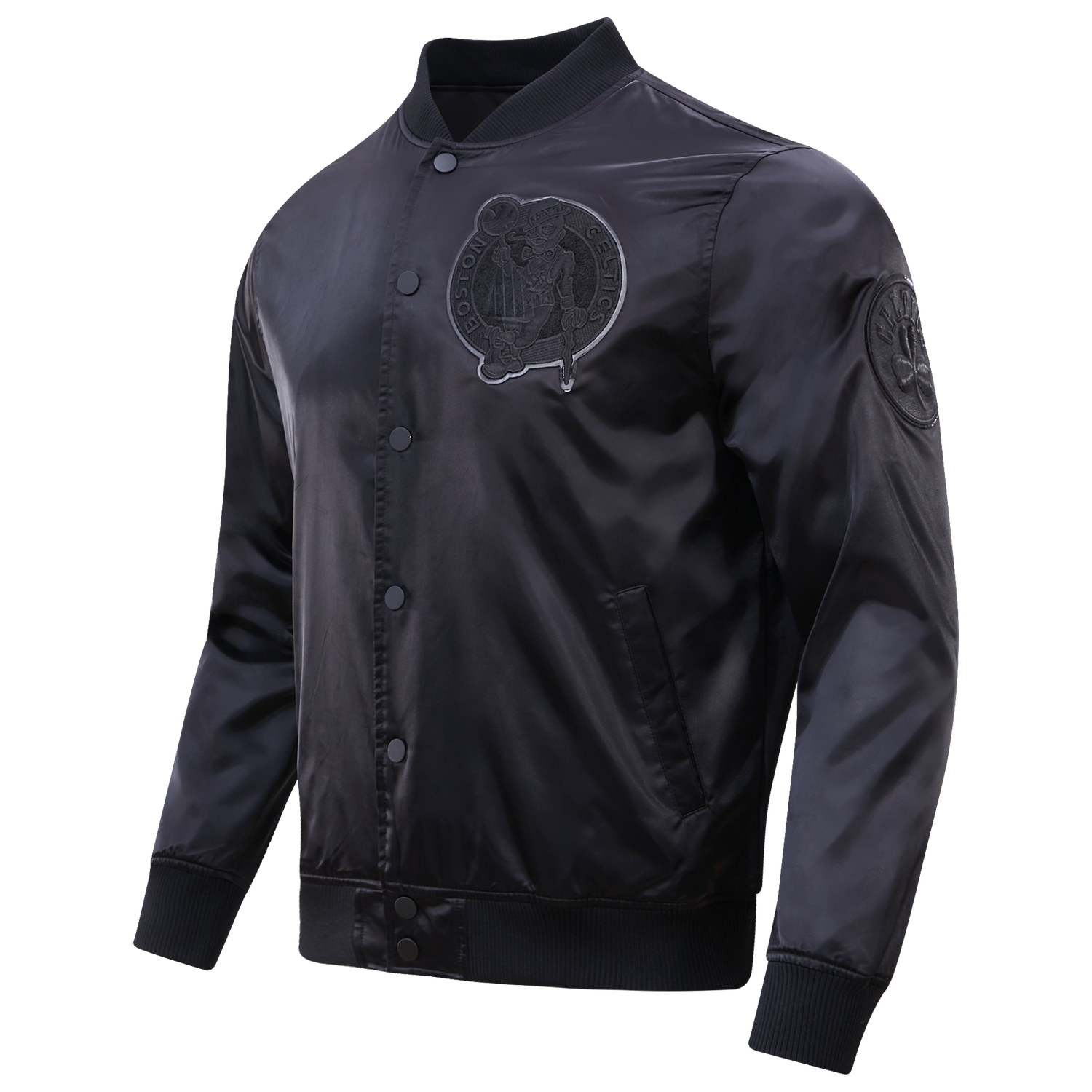 Pro Standard BOSTON CELTICS SATIN JACKET - Men's - Triple Black
