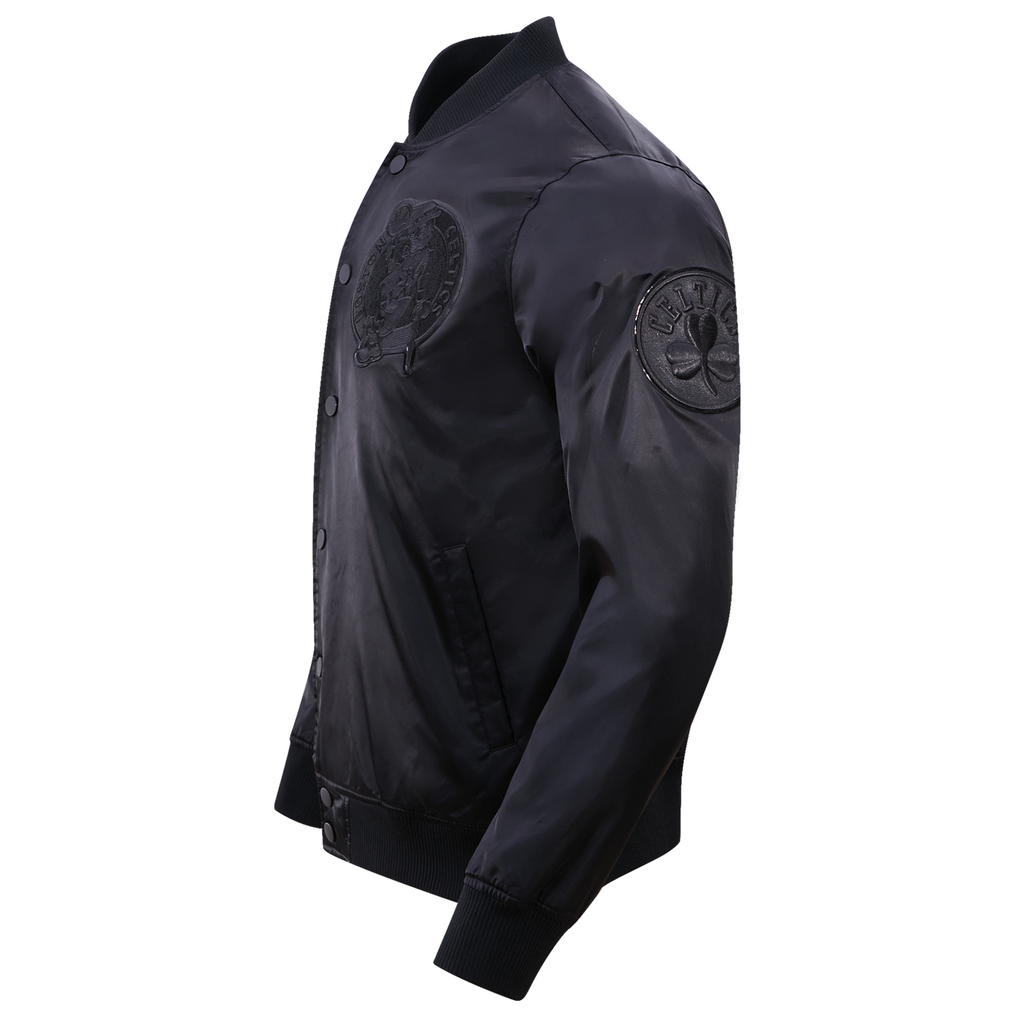 Pro Standard BOSTON CELTICS SATIN JACKET - Men's - Triple Black