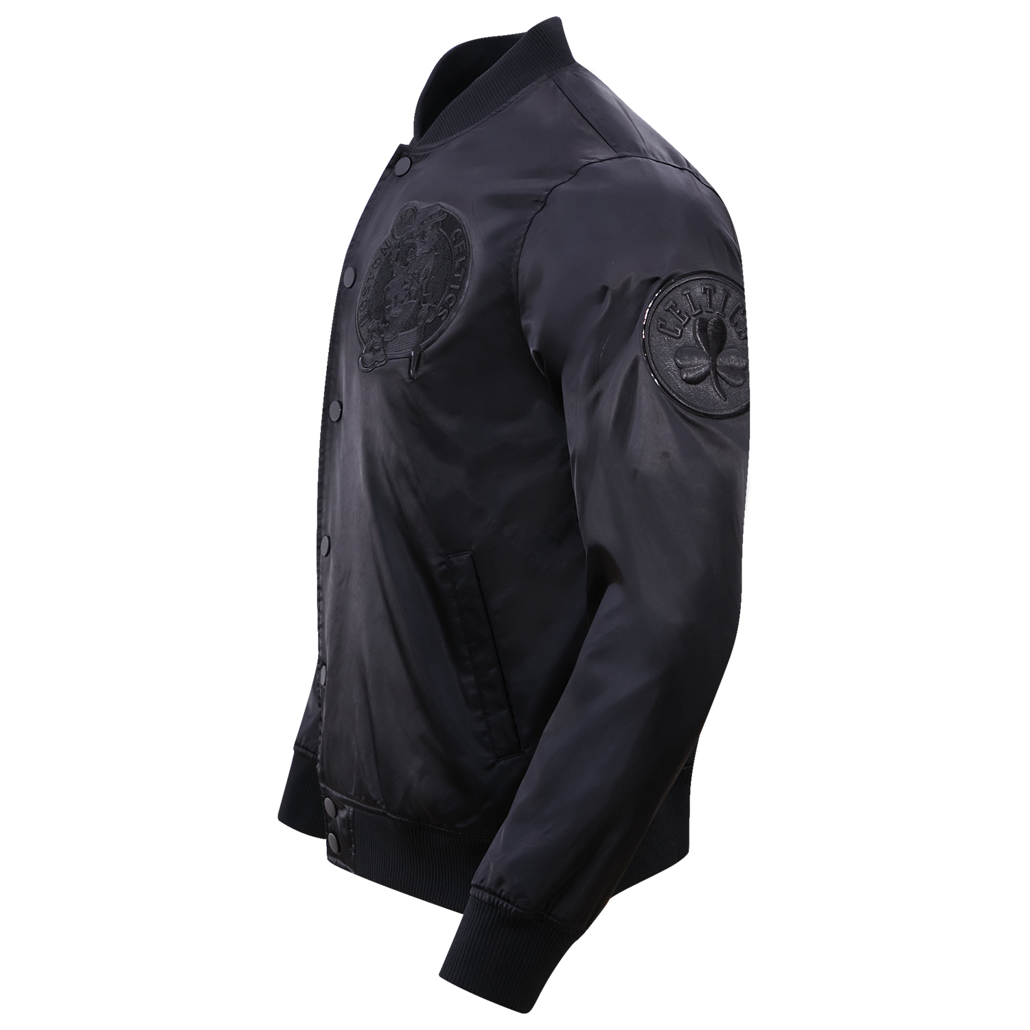 Pro Standard BOSTON CELTICS SATIN JACKET - Men's - Triple Black