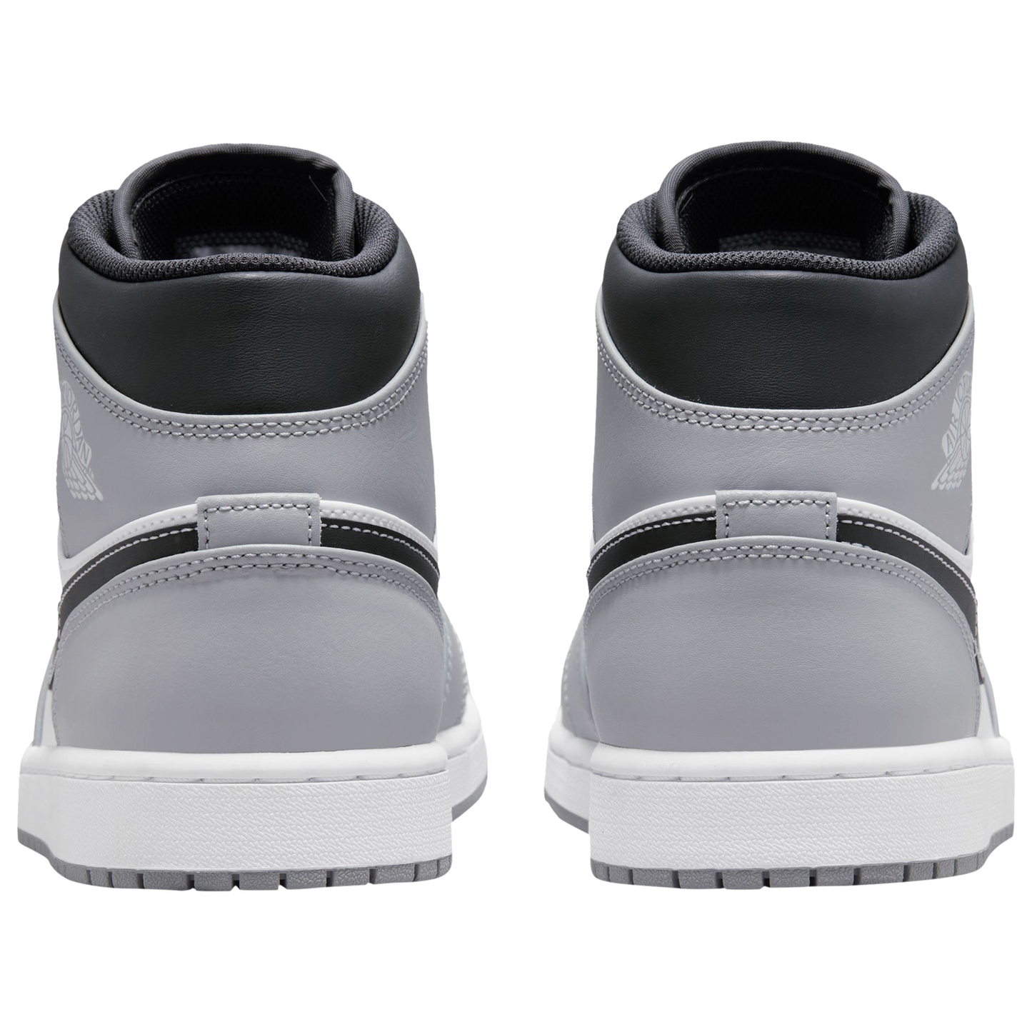Jordan AJ 1 Mid - Men's - Light Grey/White/Anthracite