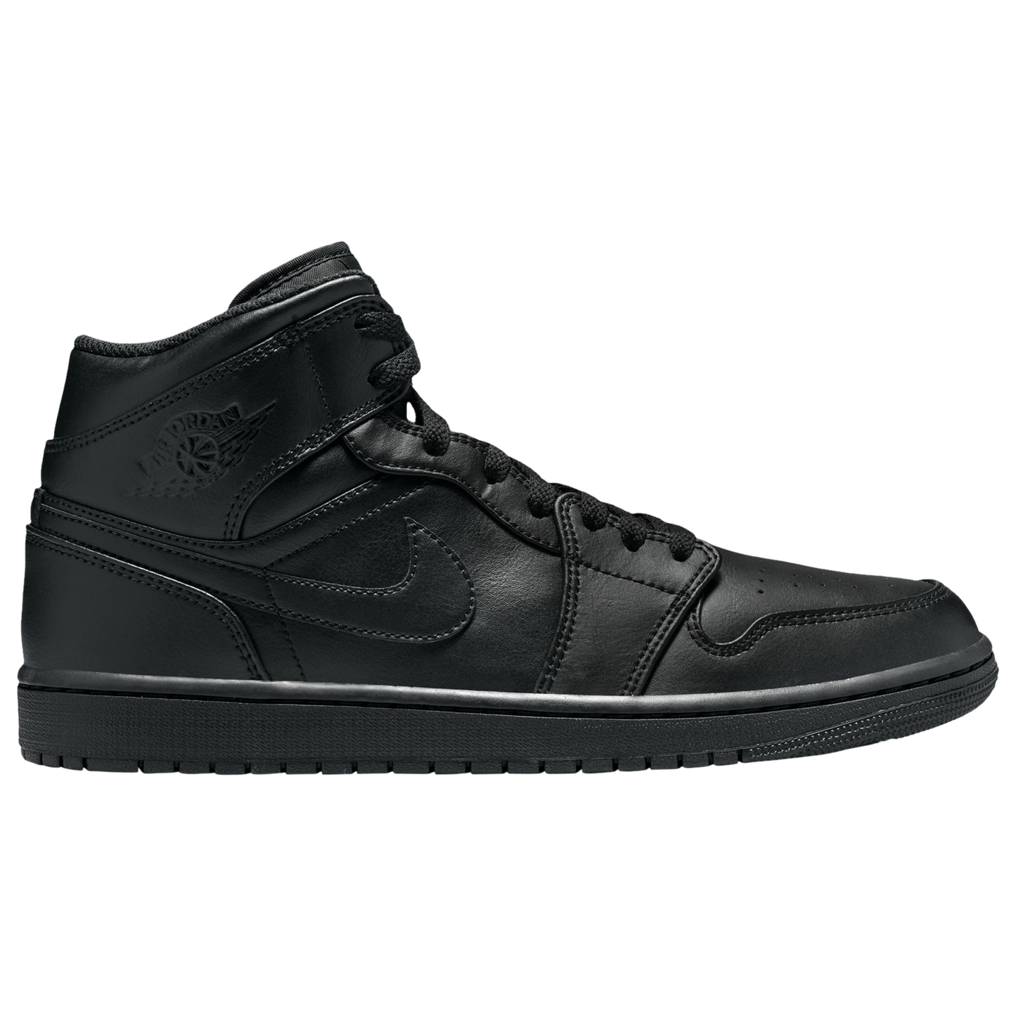 Jordan AJ 1 Mid - Men's - Black/Black/Black