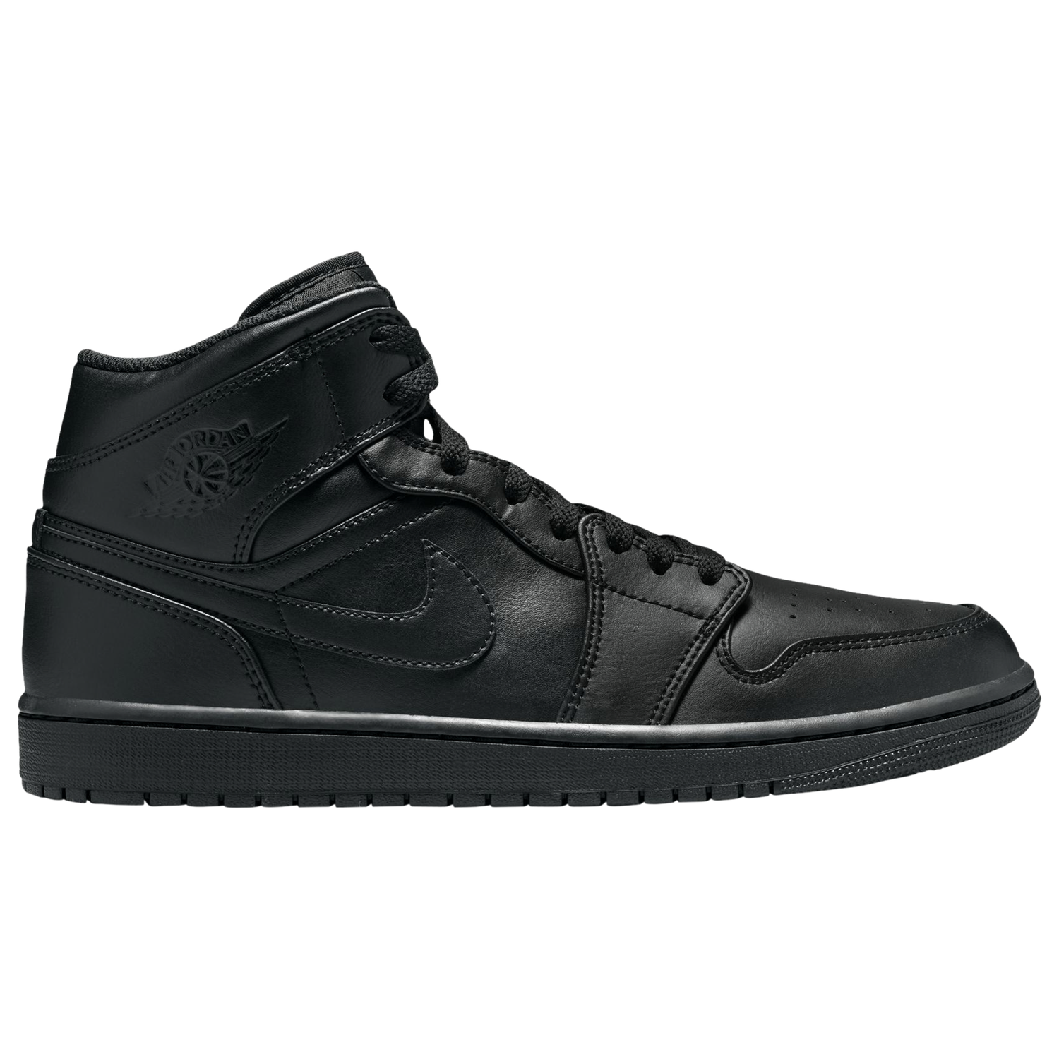 Jordan AJ 1 Mid - Men's - Black/Black/Black