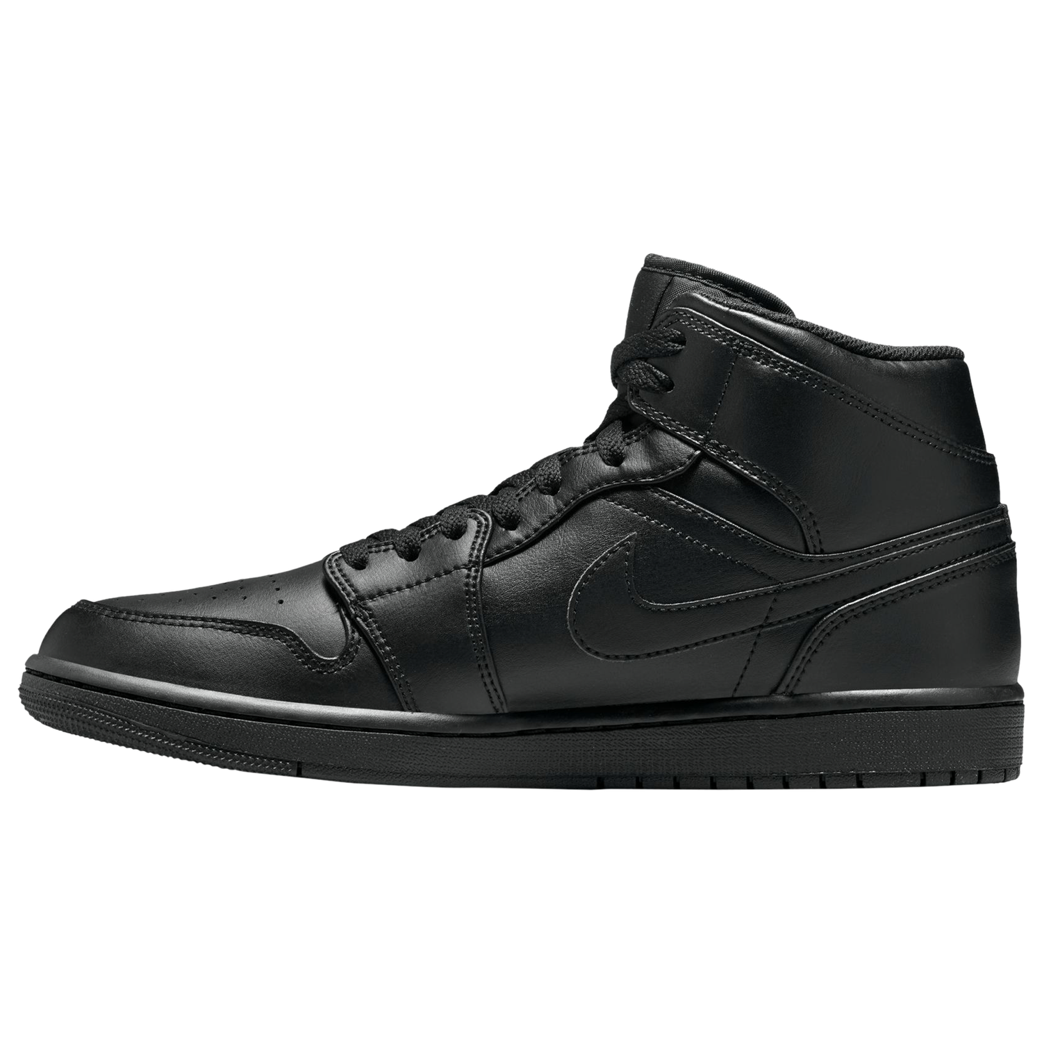 Jordan AJ 1 Mid - Men's - Black/Black/Black
