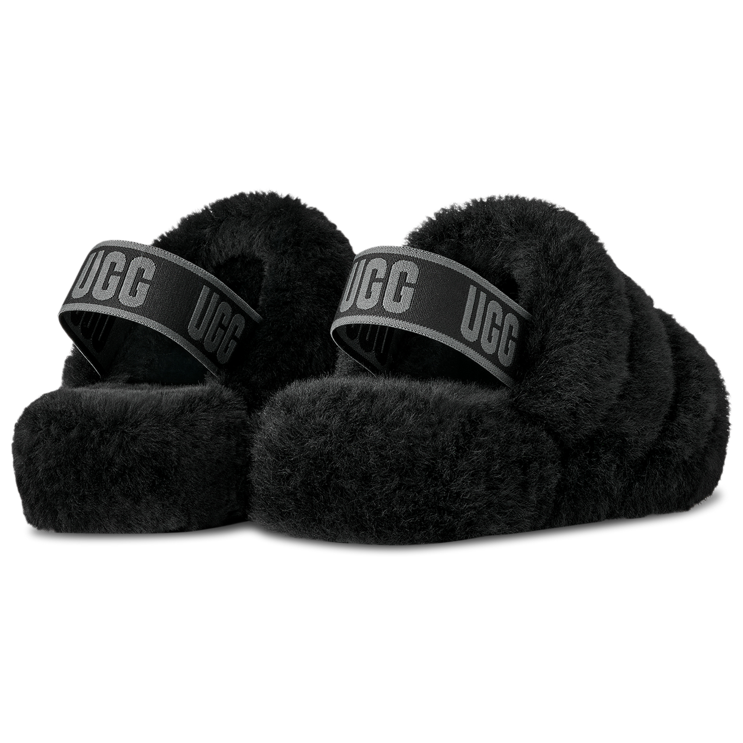 UGG Fluff Yeah Slides - Women's - Grey/Black
