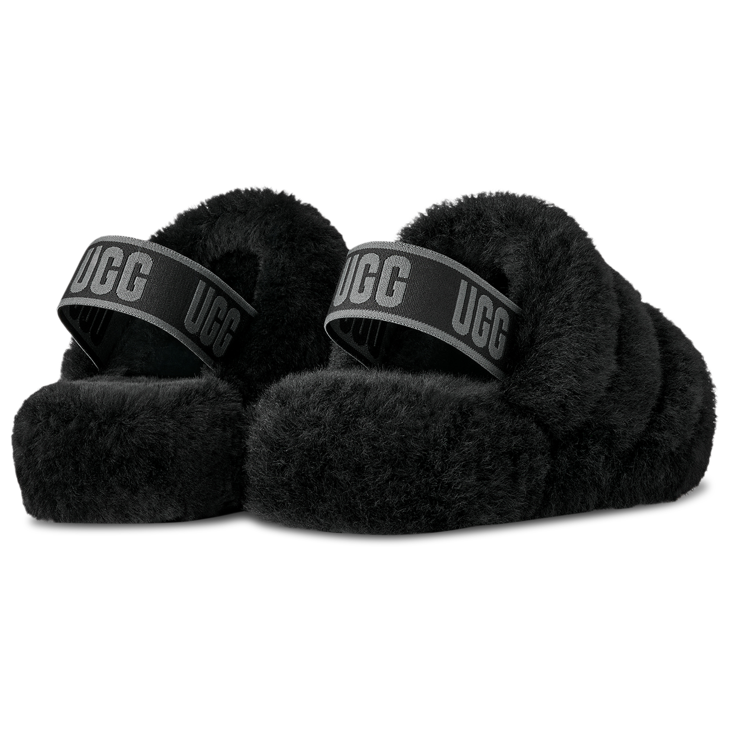 UGG Fluff Yeah Slides - Women's - Grey/Black