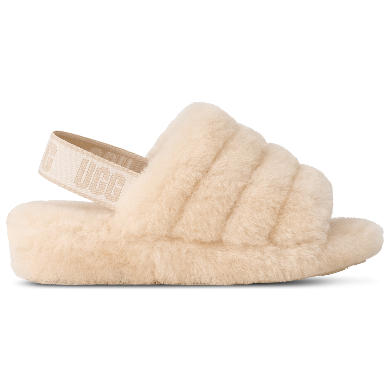 UGG Fluff Yeah Slides - Women's - Tan/White