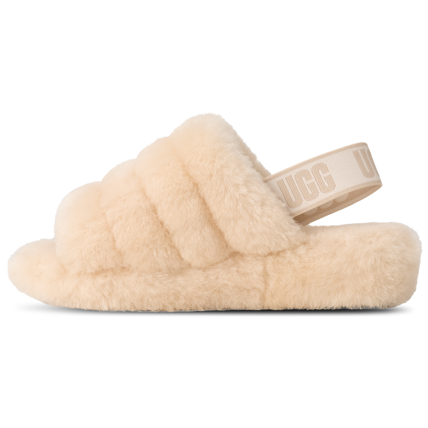 UGG Fluff Yeah Slides - Women's - Tan/White