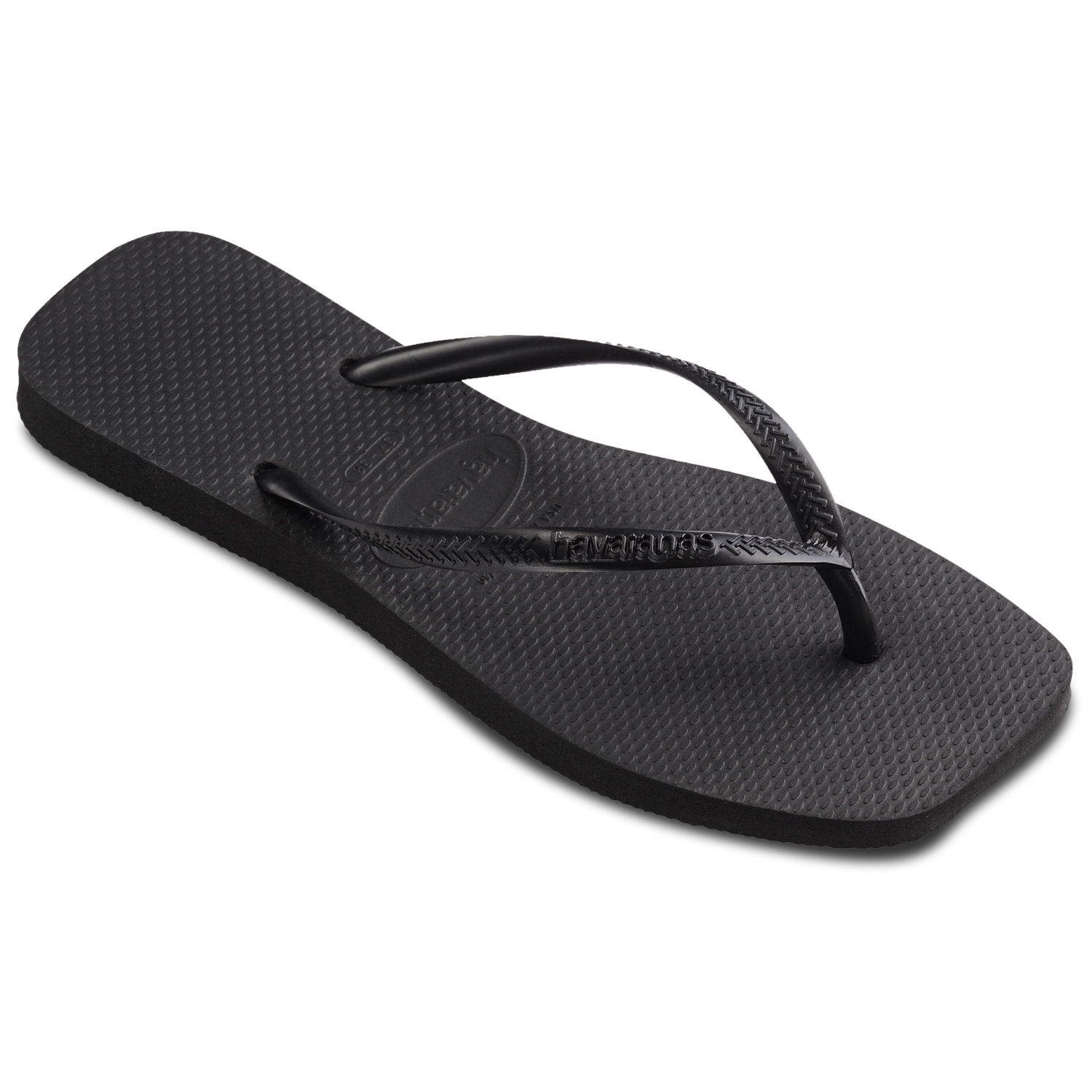 Havaianas Slim Square Sandals - Women's - Black/Black