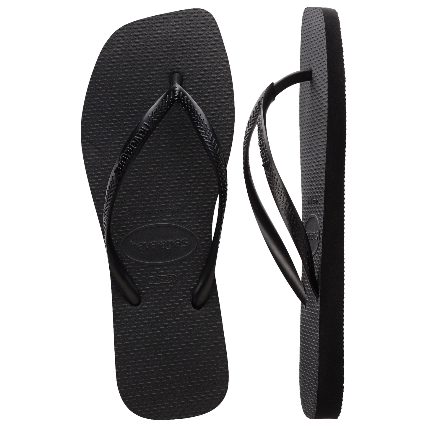Havaianas Slim Square Sandals - Women's - Black/Black