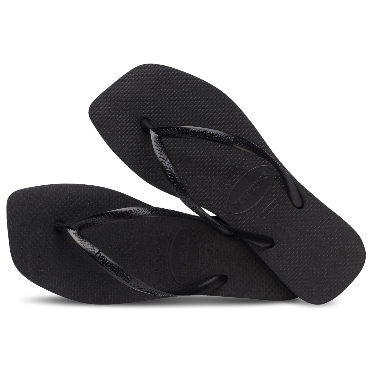 Havaianas Slim Square Sandals - Women's - Black/Black