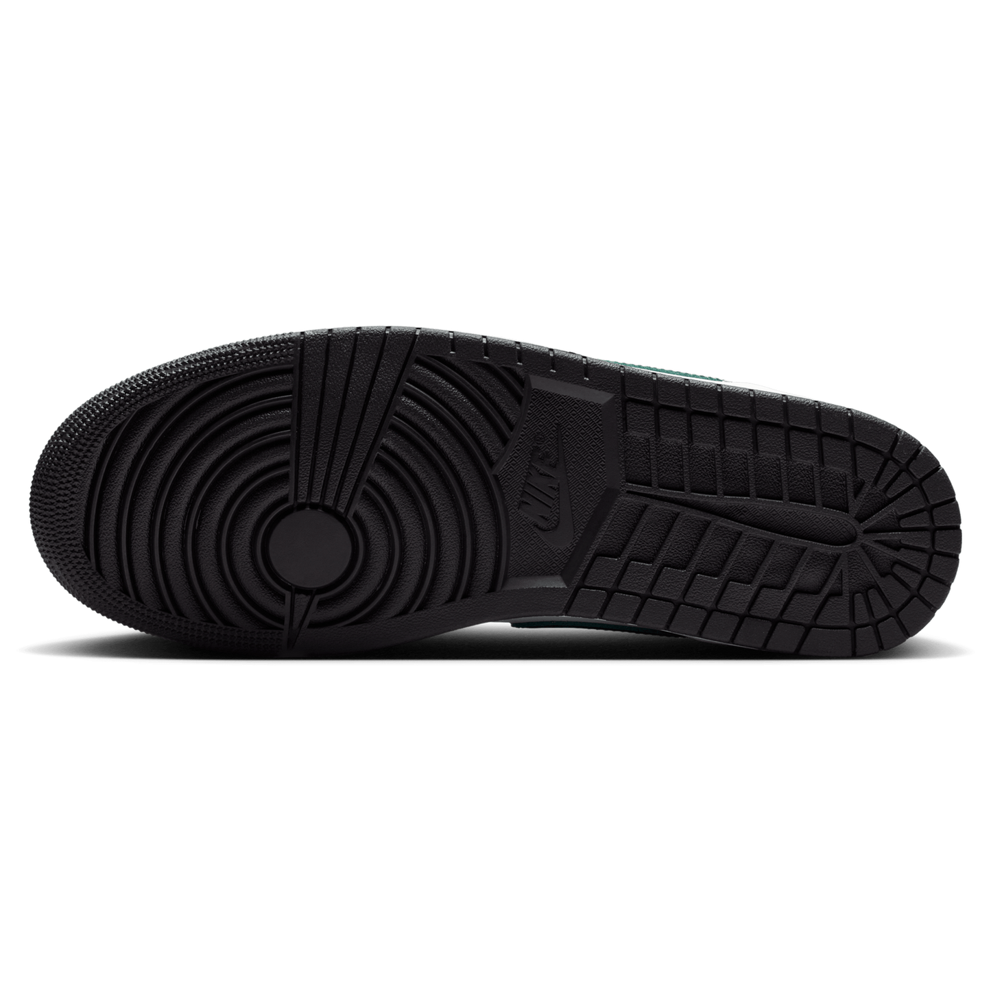 Jordan AJ 1 Low - Men's - Summit White/Black/Gorge Green
