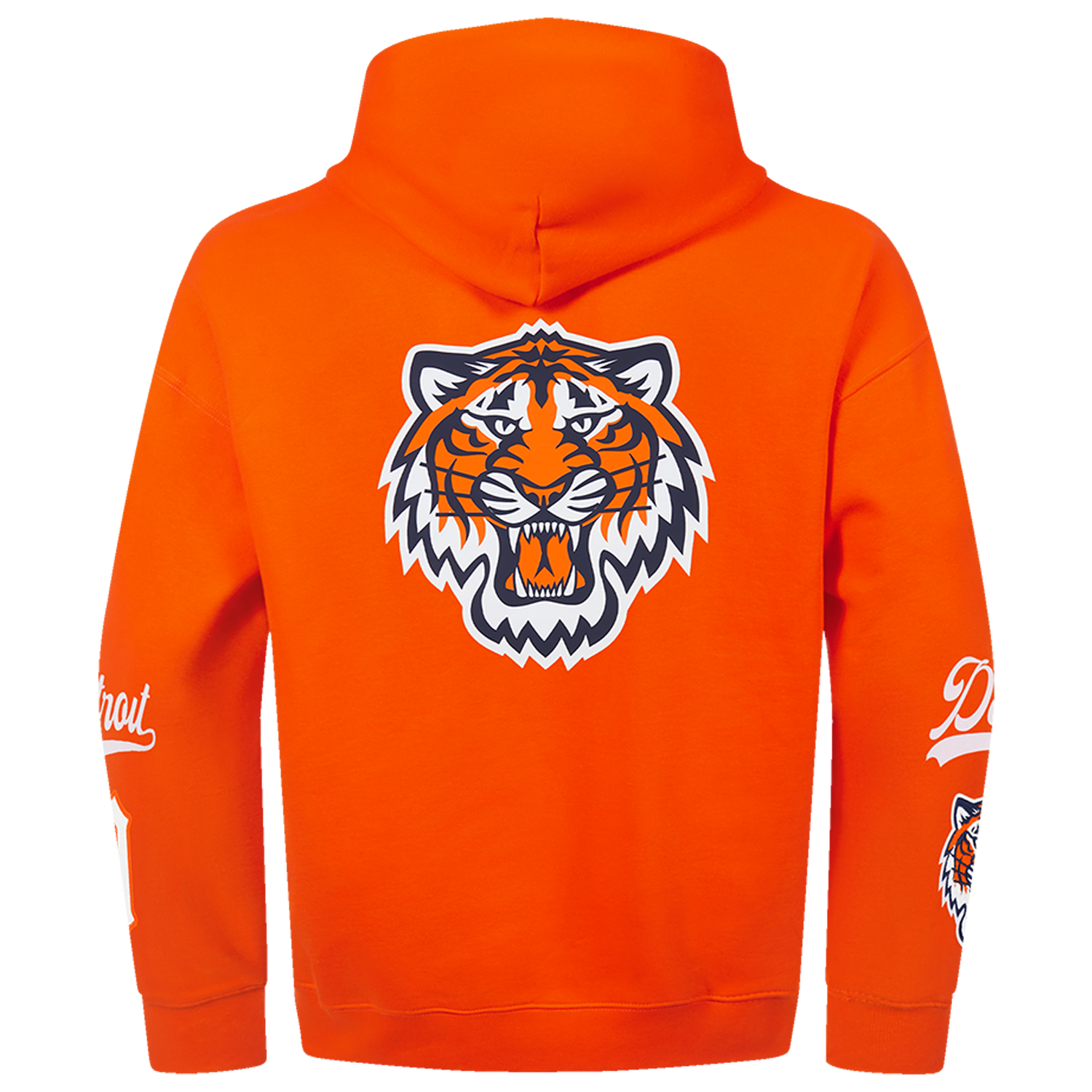 Pro Standard Tigers Living Large Drop Shoulder PO Hoodie - Men's - White/Orange/Black