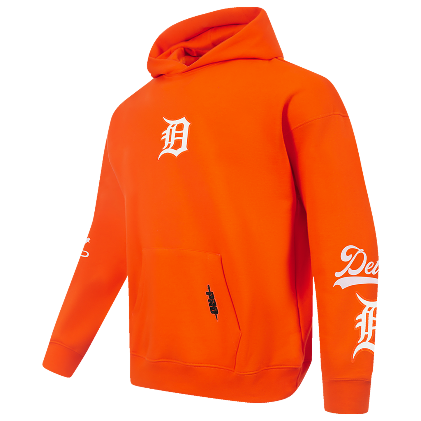Pro Standard Tigers Living Large Drop Shoulder PO Hoodie - Men's - White/Orange/Black