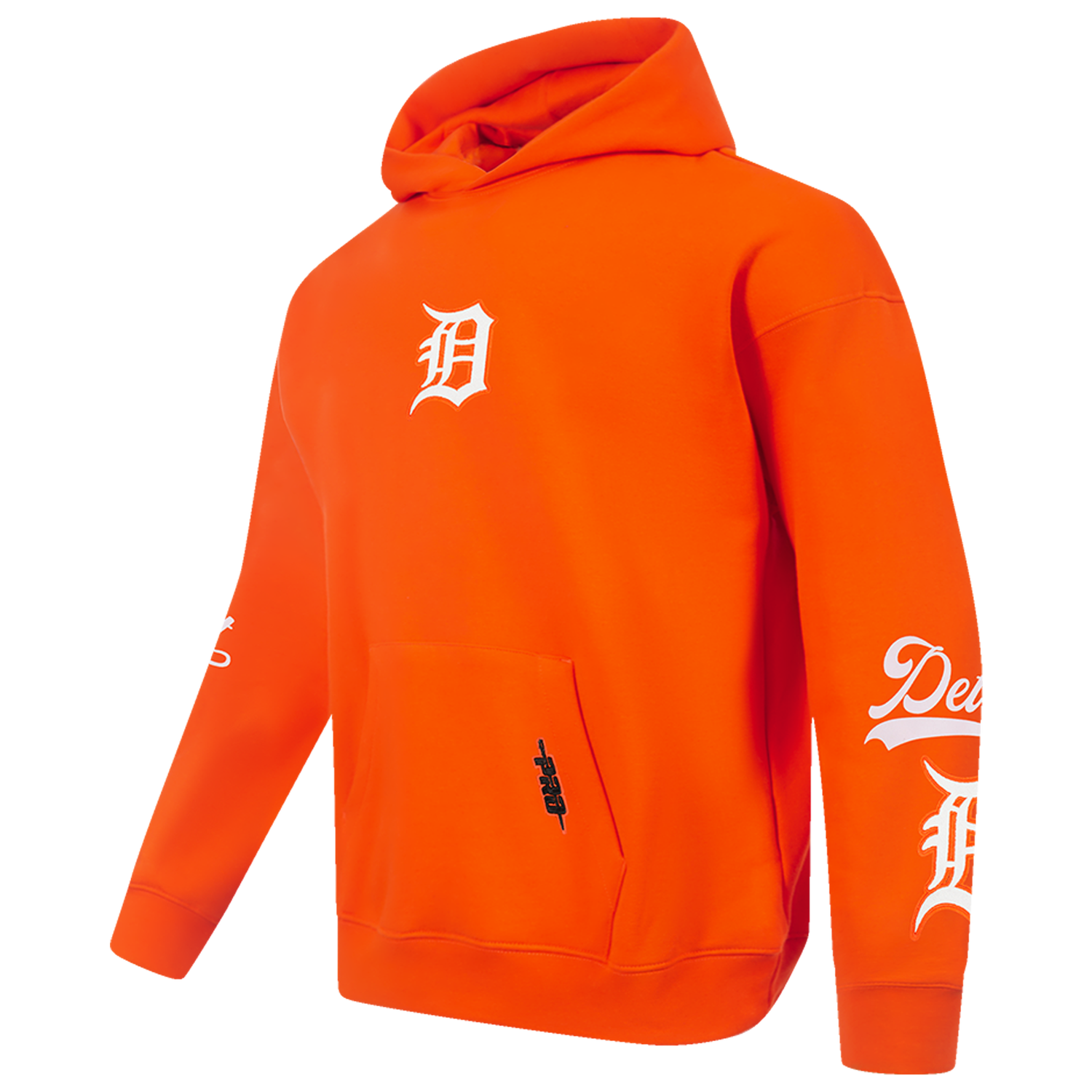 Pro Standard Tigers Living Large Drop Shoulder PO Hoodie - Men's - White/Orange/Black