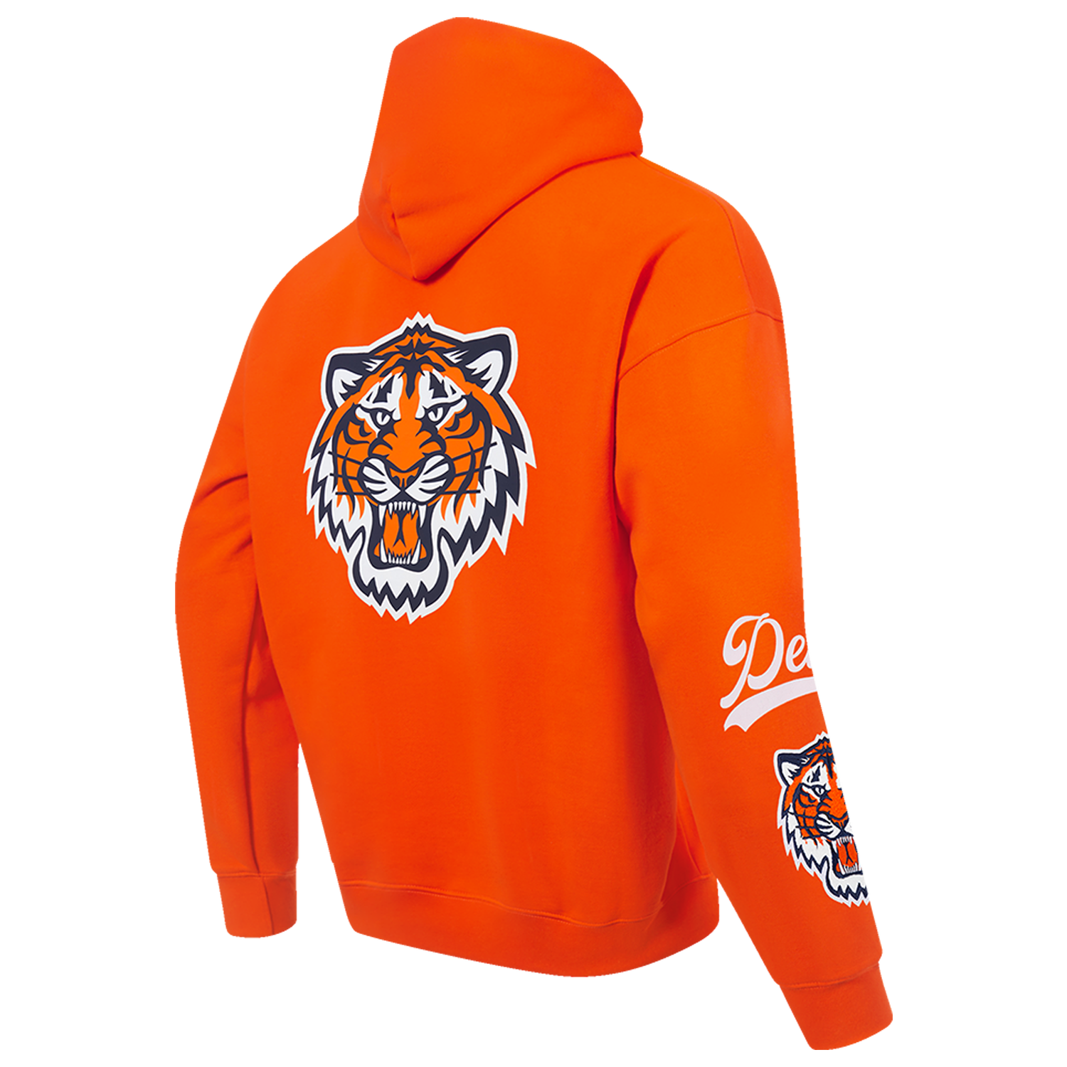 Pro Standard Tigers Living Large Drop Shoulder PO Hoodie - Men's - White/Orange/Black