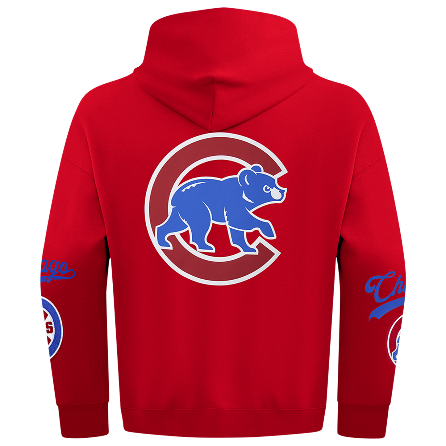 Pro Standard Cubs Living Large Drop Shoulder PO Hoodie - Men's - Red/Blue/White
