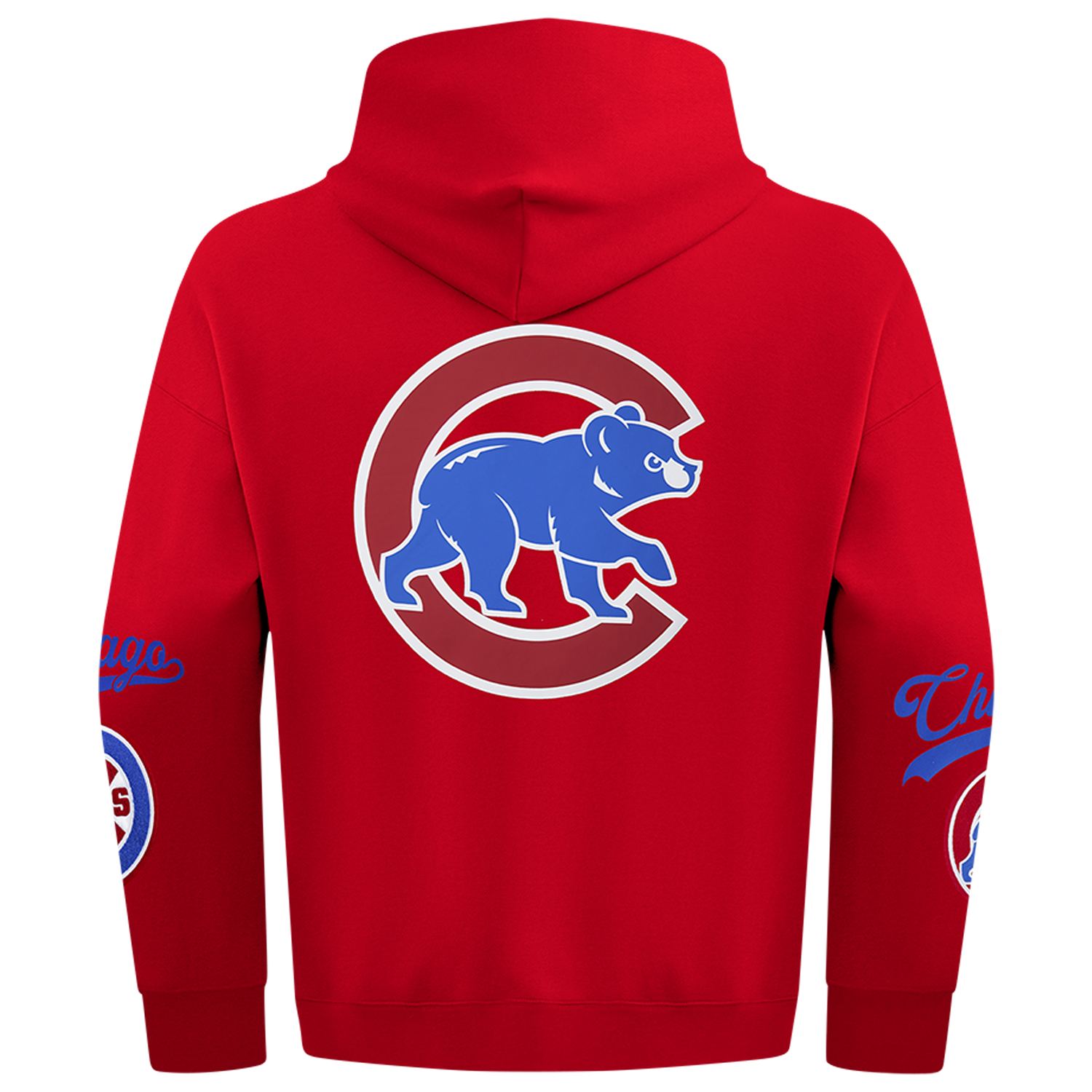 Pro Standard Cubs Living Large Drop Shoulder PO Hoodie - Men's - Red/Blue/White