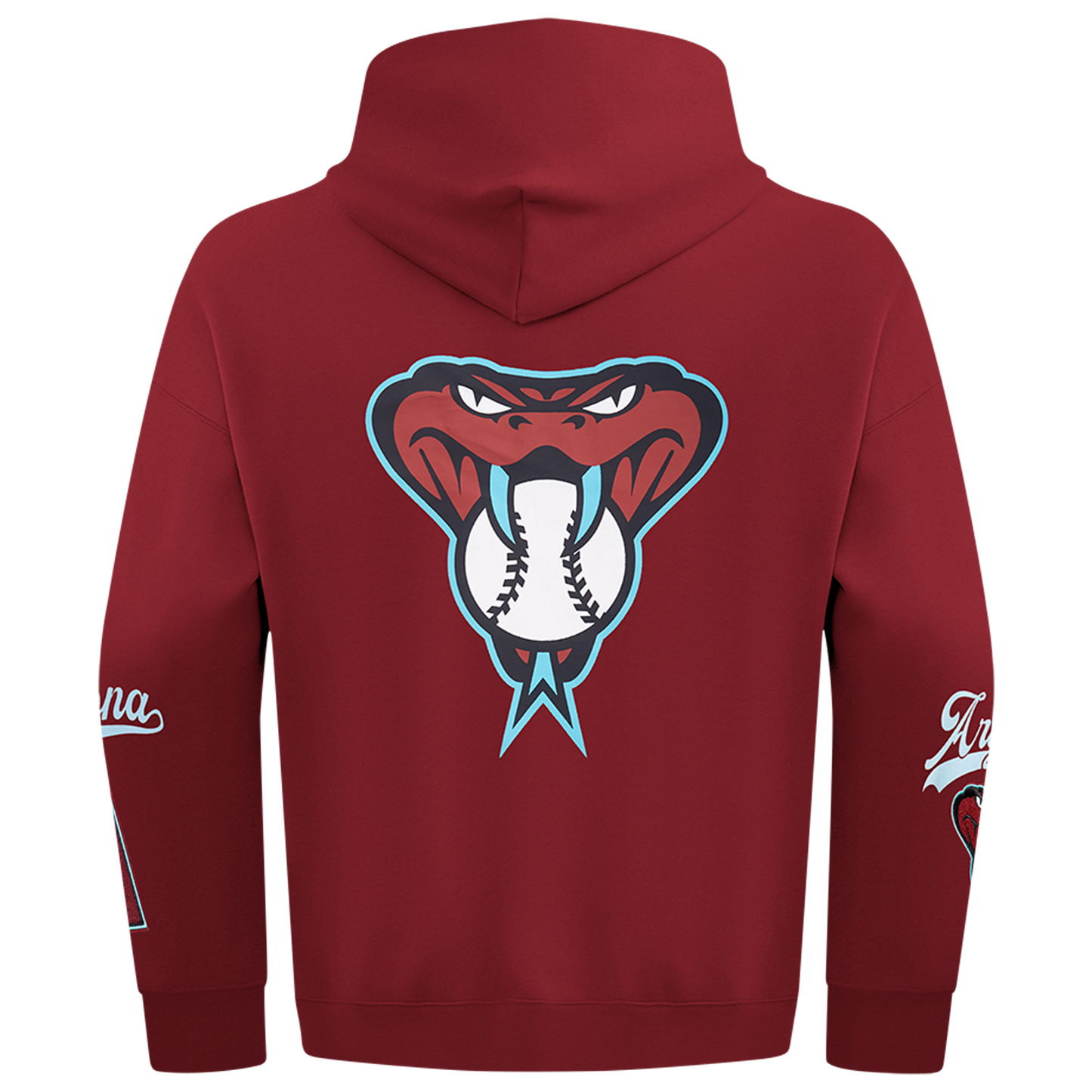 Pro Standard Diamondbacks Living Large Drop Shoulder Hoodie - Men's - Teal/Maroon/Black