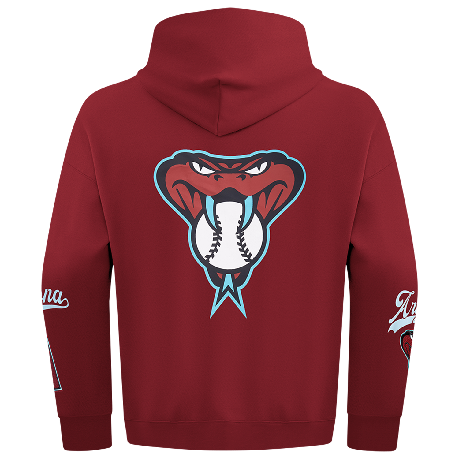 Pro Standard Diamondbacks Living Large Drop Shoulder Hoodie - Men's - Teal/Maroon/Black