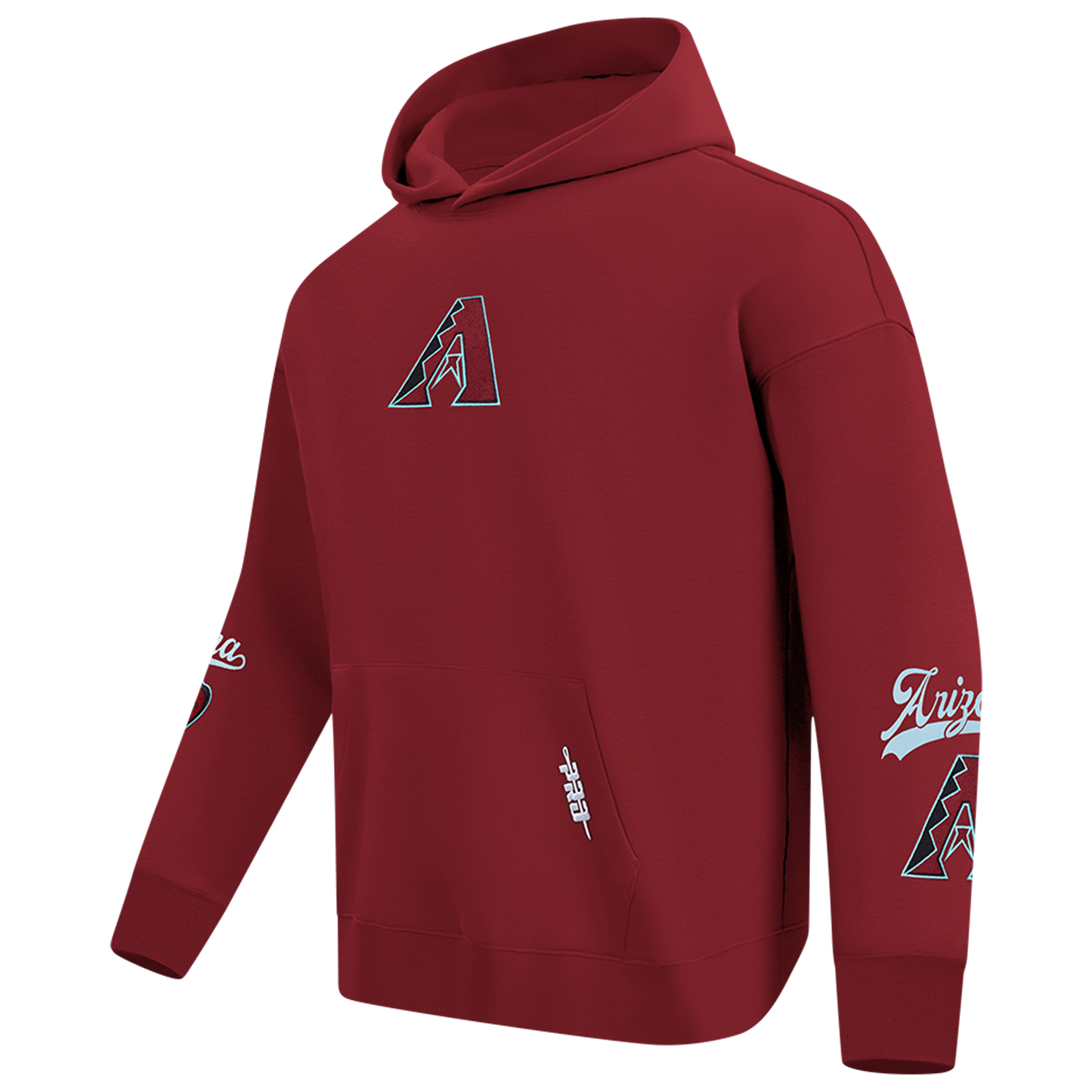 Pro Standard Diamondbacks Living Large Drop Shoulder Hoodie - Men's - Teal/Maroon/Black