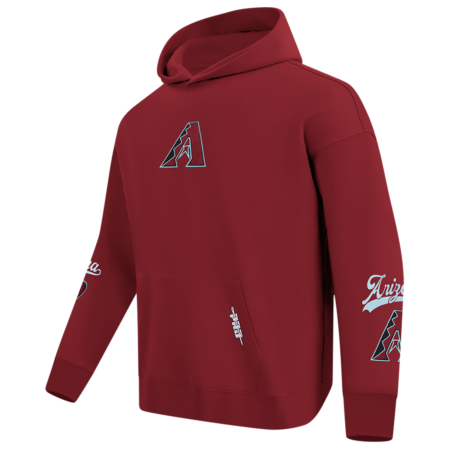 Pro Standard Diamondbacks Living Large Drop Shoulder Hoodie - Men's - Teal/Maroon/Black