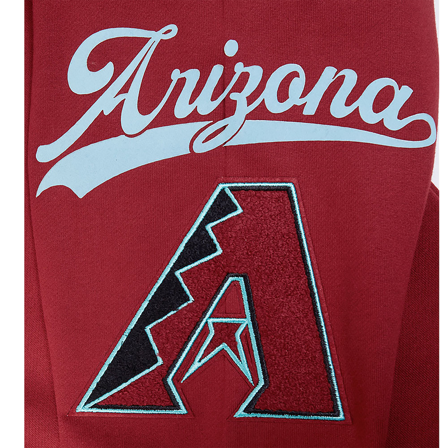 Pro Standard Diamondbacks Living Large Drop Shoulder Hoodie - Men's - Teal/Maroon/Black