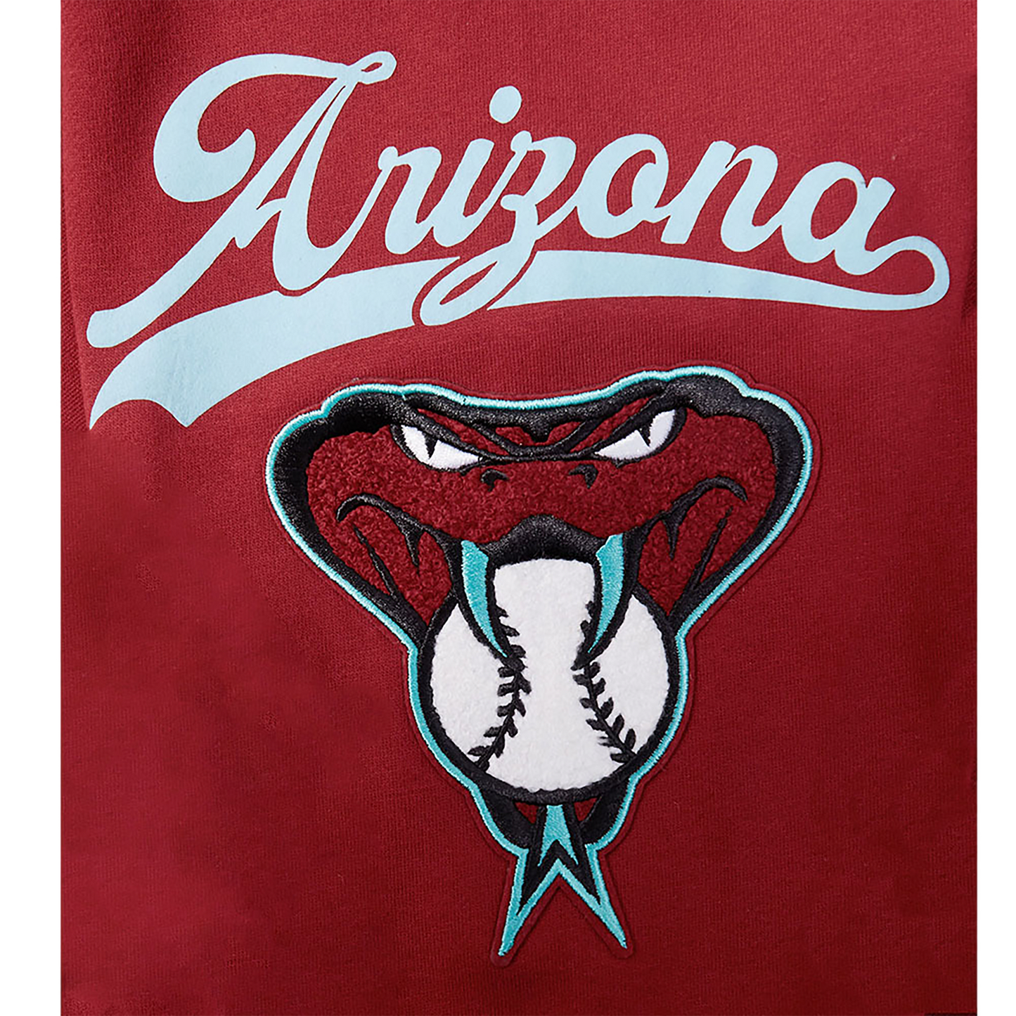 Pro Standard Diamondbacks Living Large Drop Shoulder Hoodie - Men's - Teal/Maroon/Black