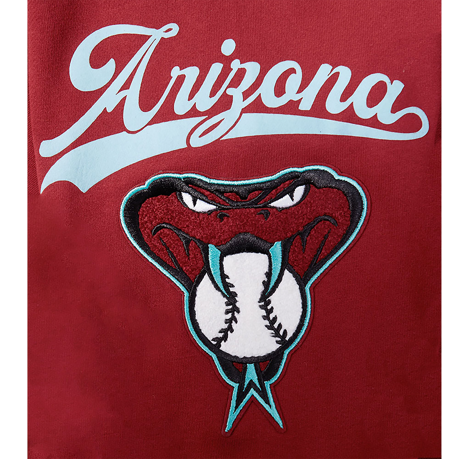 Pro Standard Diamondbacks Living Large Drop Shoulder Hoodie - Men's - Teal/Maroon/Black