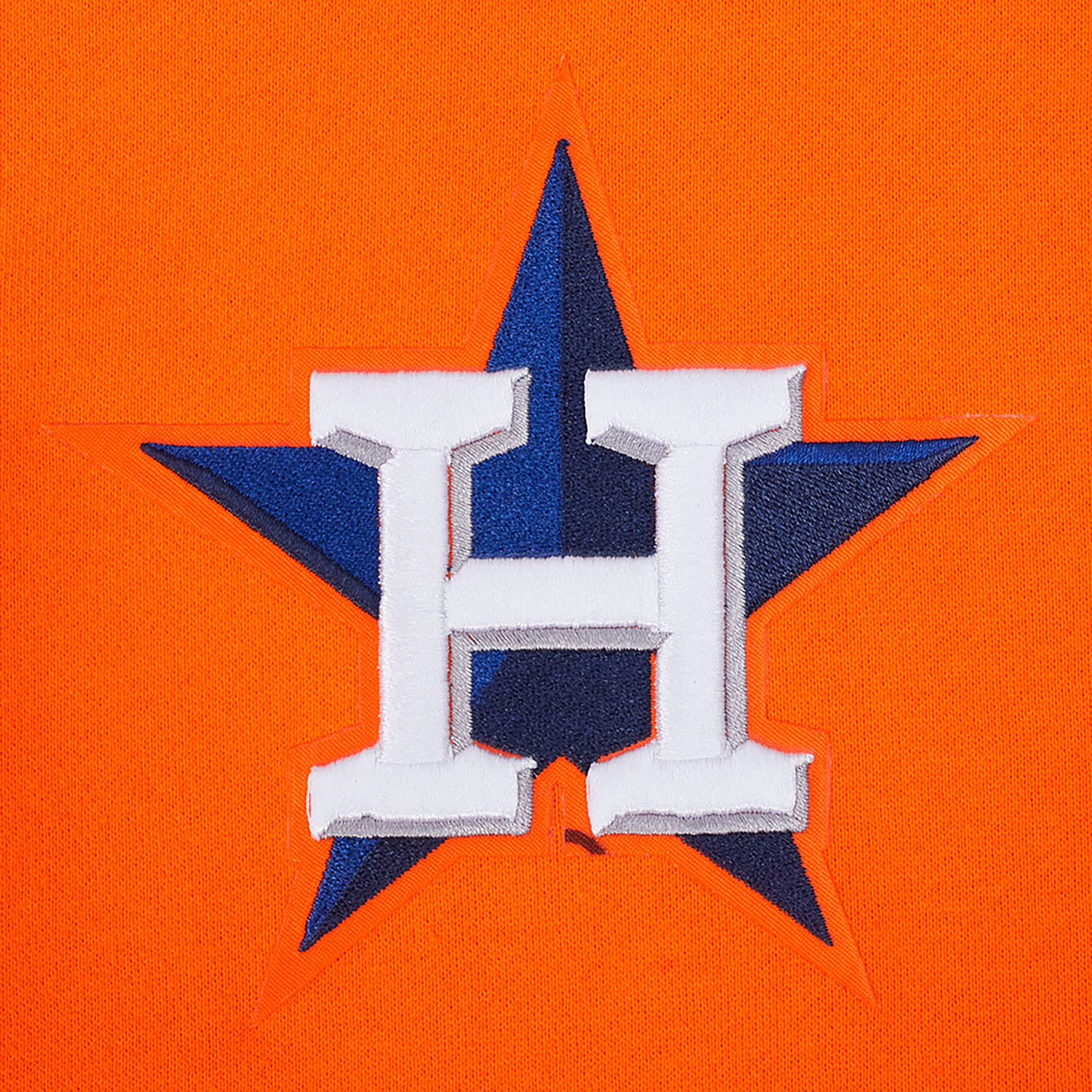 Pro Standard Astros Living Large Drop Shoulder PO Hoodie - Men's - Navy/Orange/White