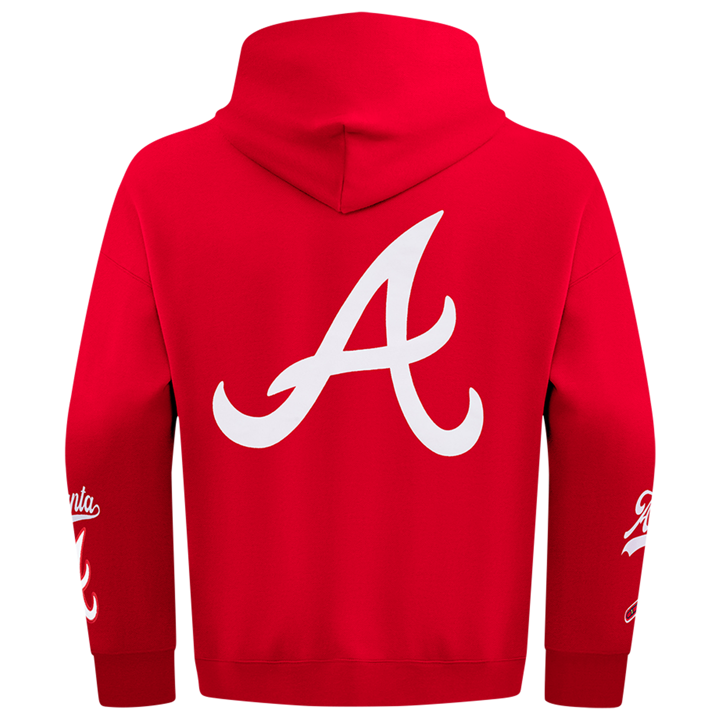 Pro Standard Braves Living Large Drop Shoulder PO Hoodie - Men's - Red/White