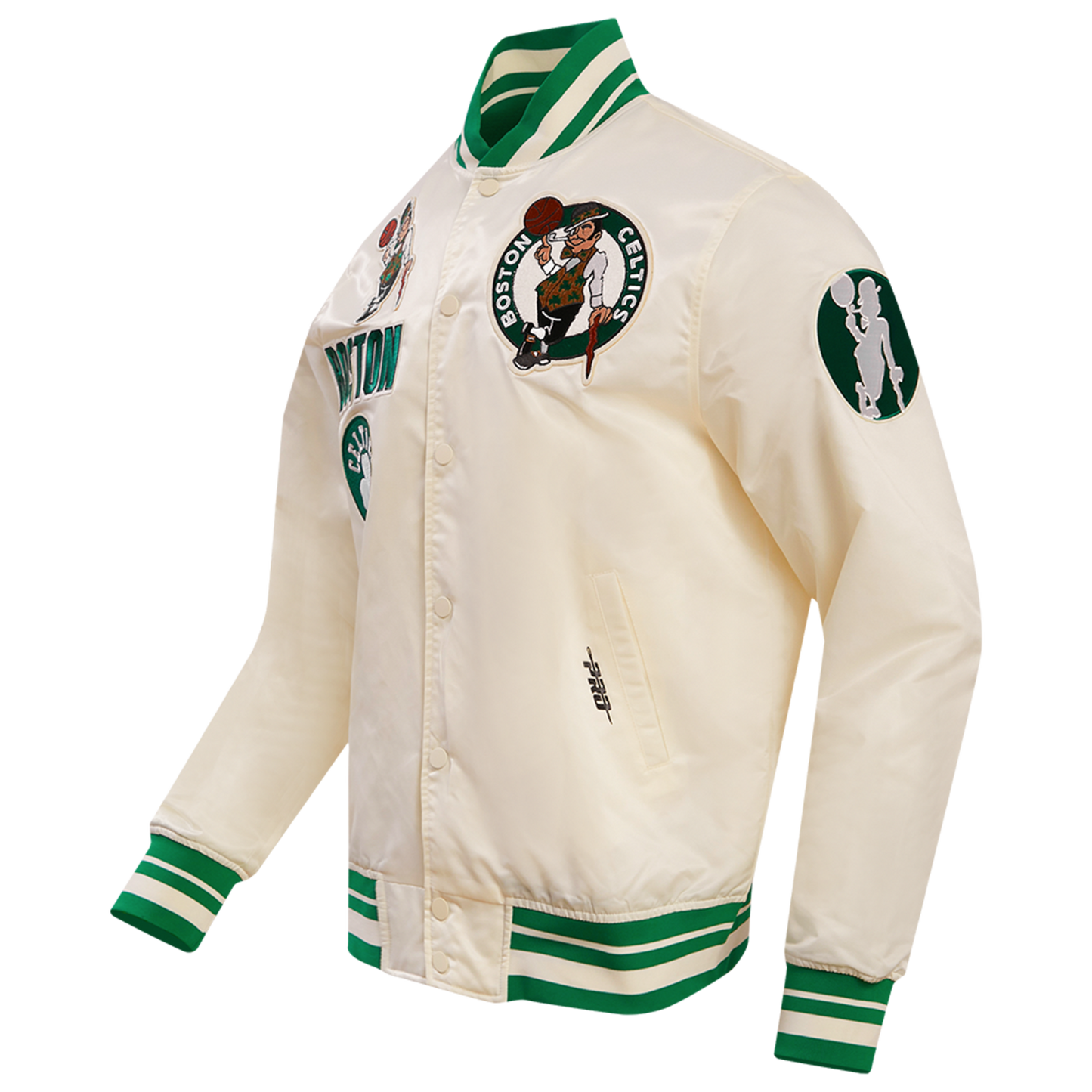 Pro Standard BOSTON CELTICS SATIN JACKET - Men's - Eggshell