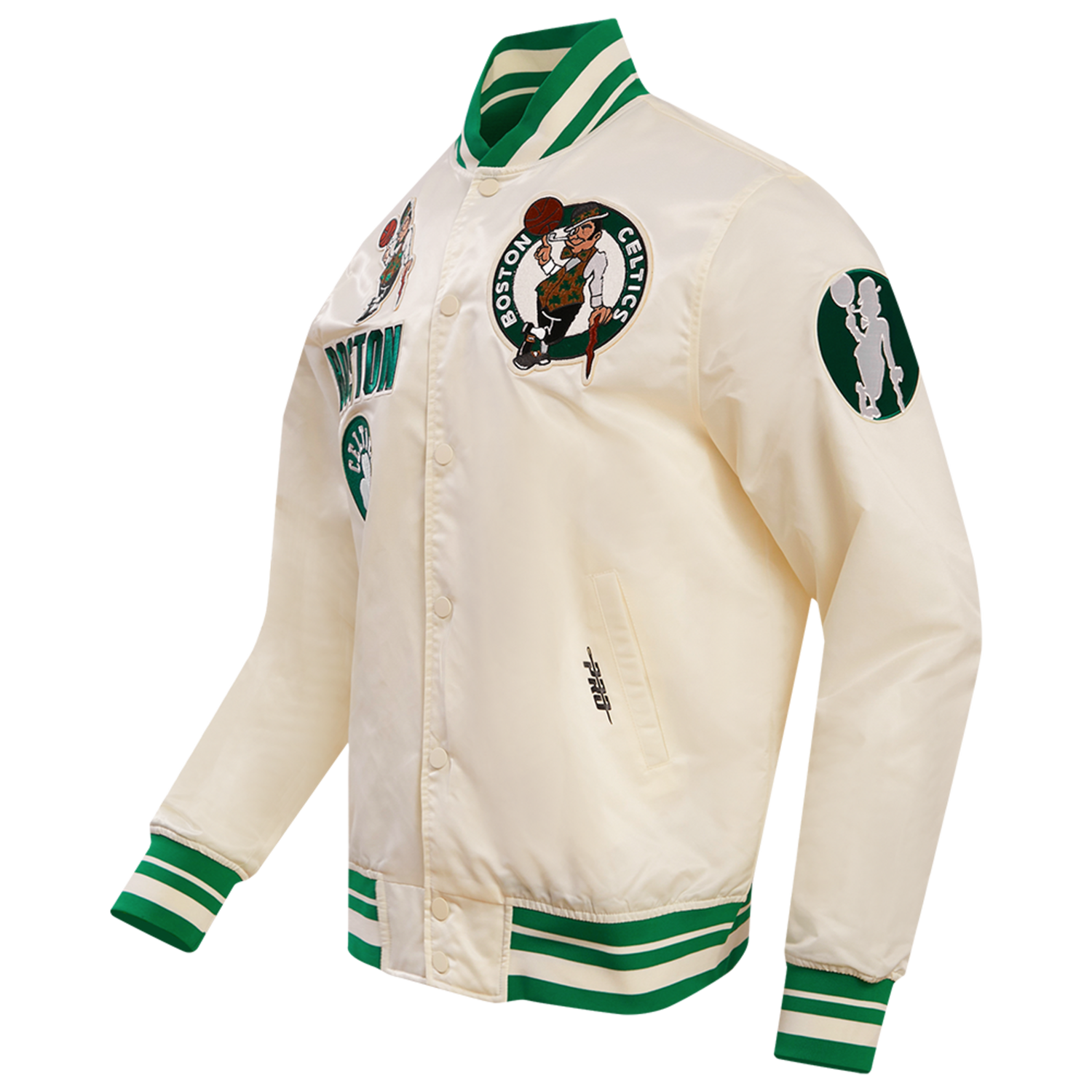 Pro Standard BOSTON CELTICS SATIN JACKET - Men's - Eggshell