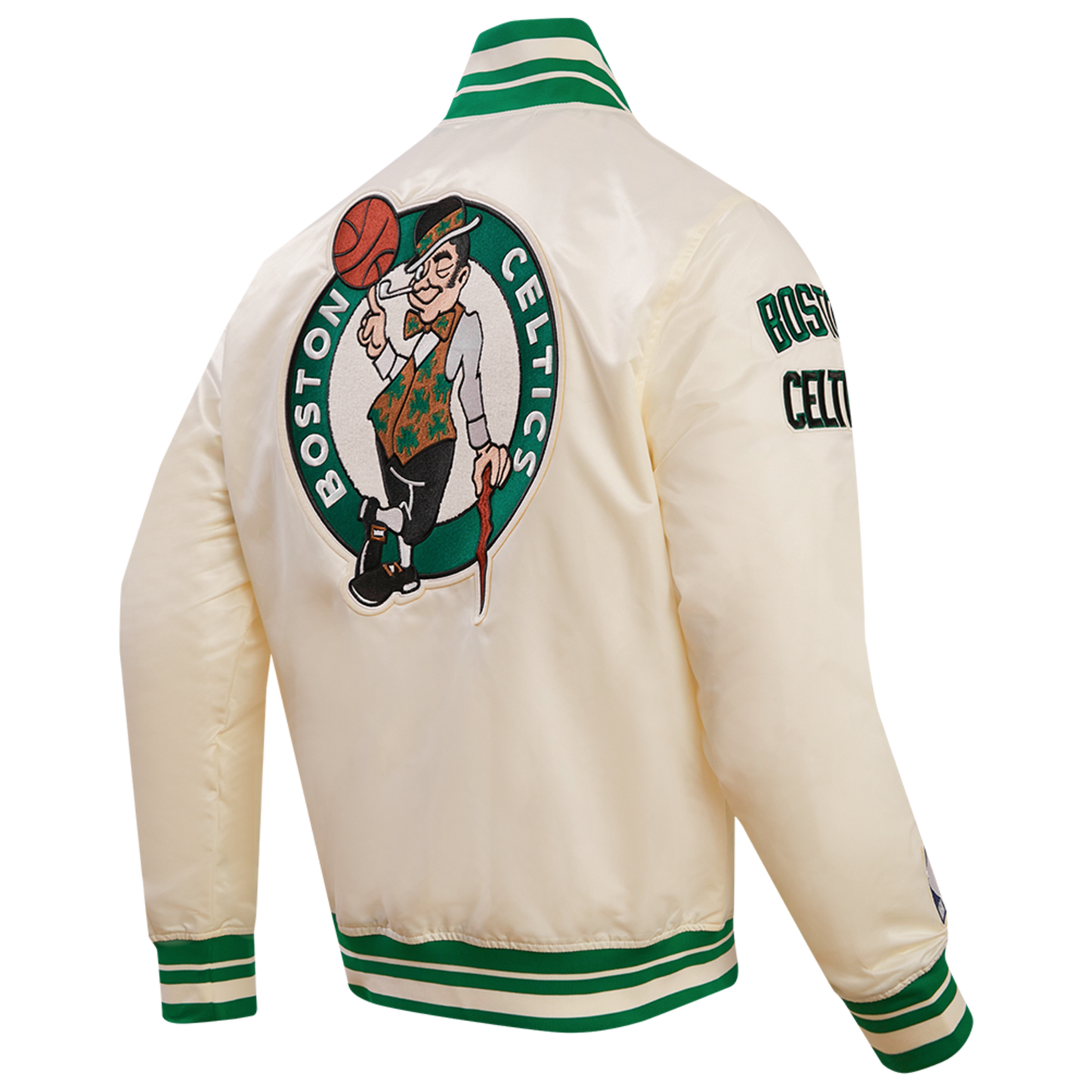 Pro Standard BOSTON CELTICS SATIN JACKET - Men's - Eggshell