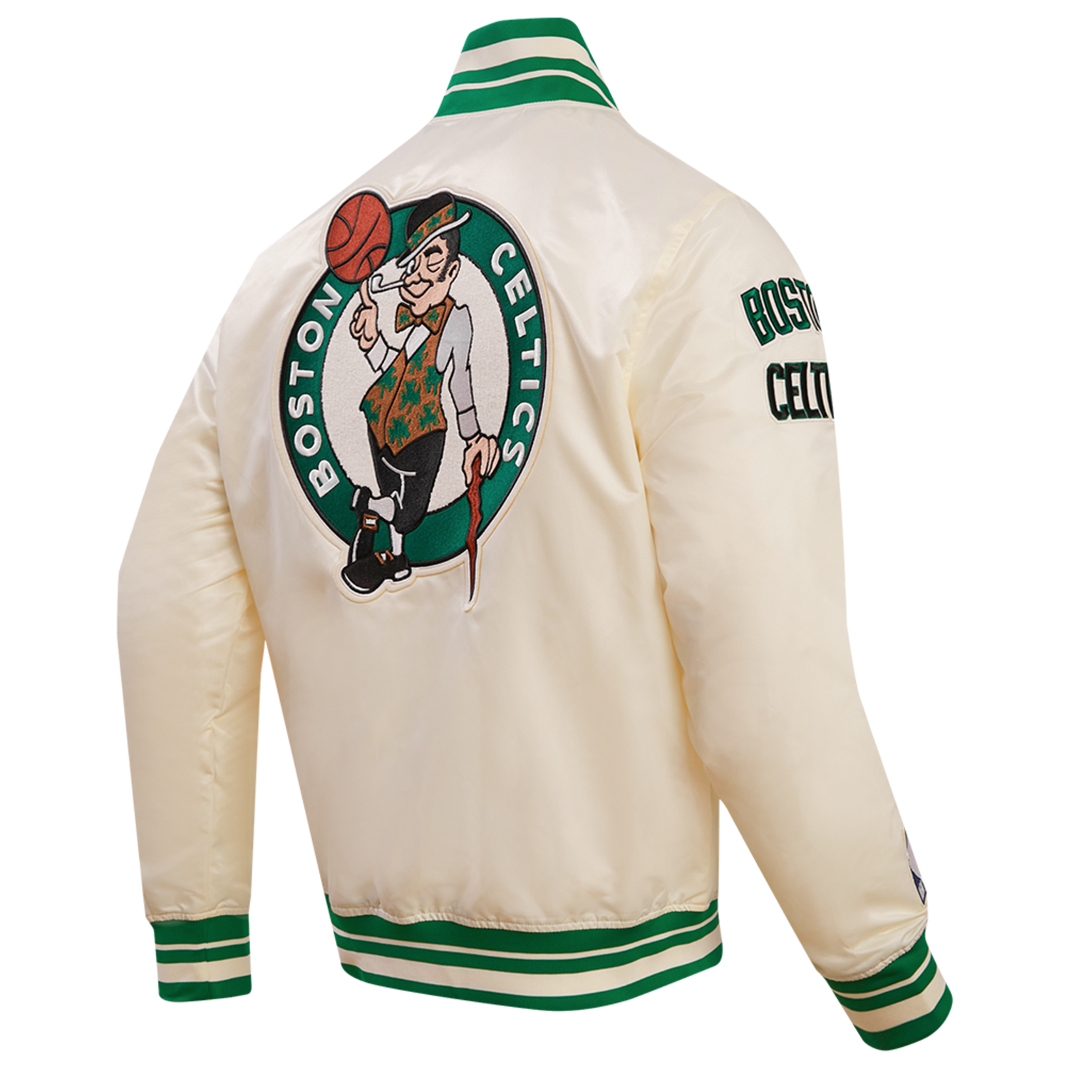 Pro Standard BOSTON CELTICS SATIN JACKET - Men's - Eggshell
