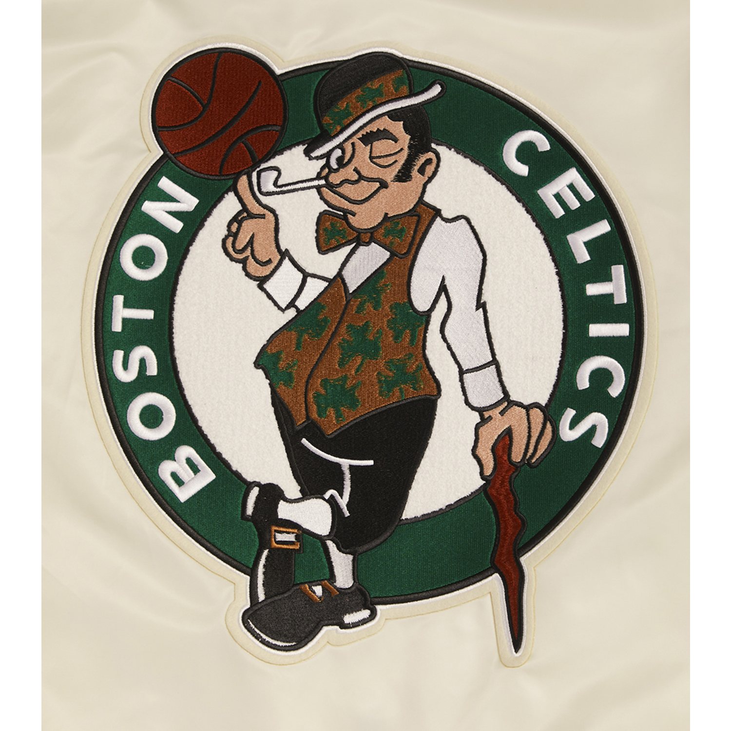 Pro Standard BOSTON CELTICS SATIN JACKET - Men's - Eggshell