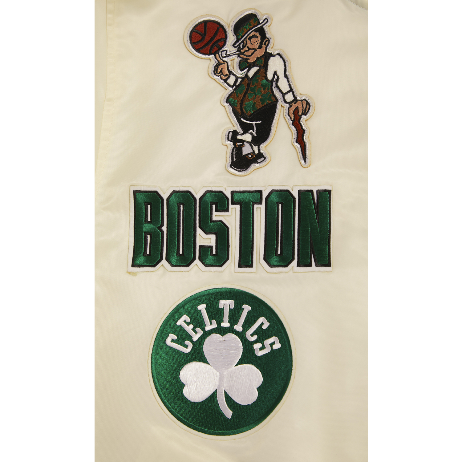 Pro Standard BOSTON CELTICS SATIN JACKET - Men's - Eggshell