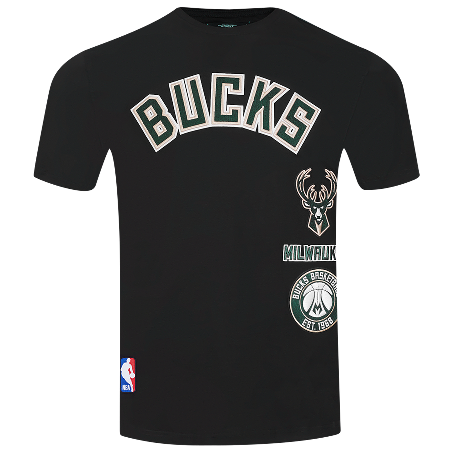 Pro Standard BUCKS RETRO CLASSIC SJ STRIPED TEE - Men's - Black