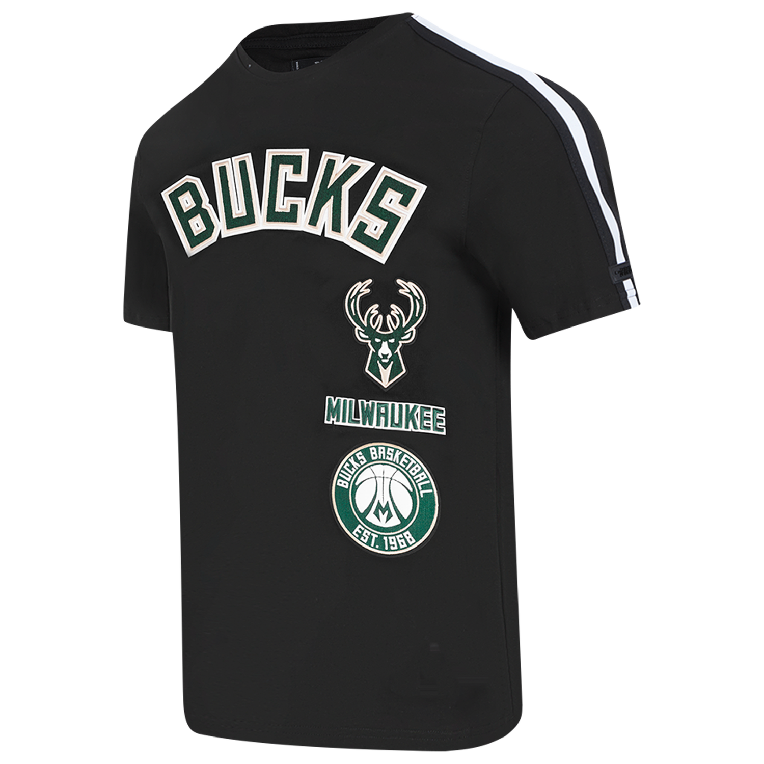 Pro Standard BUCKS RETRO CLASSIC SJ STRIPED TEE - Men's - Black