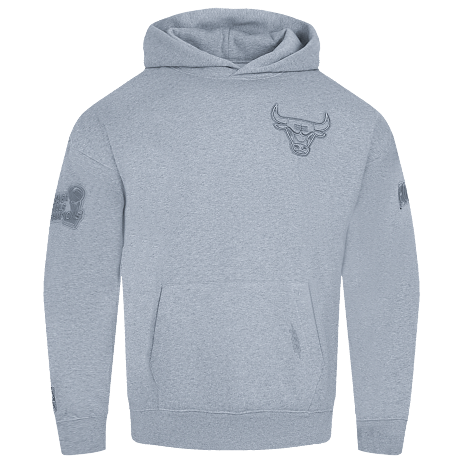 Pro Standard Bulls Logo Hoodie - Men's - Dark Heather Gray